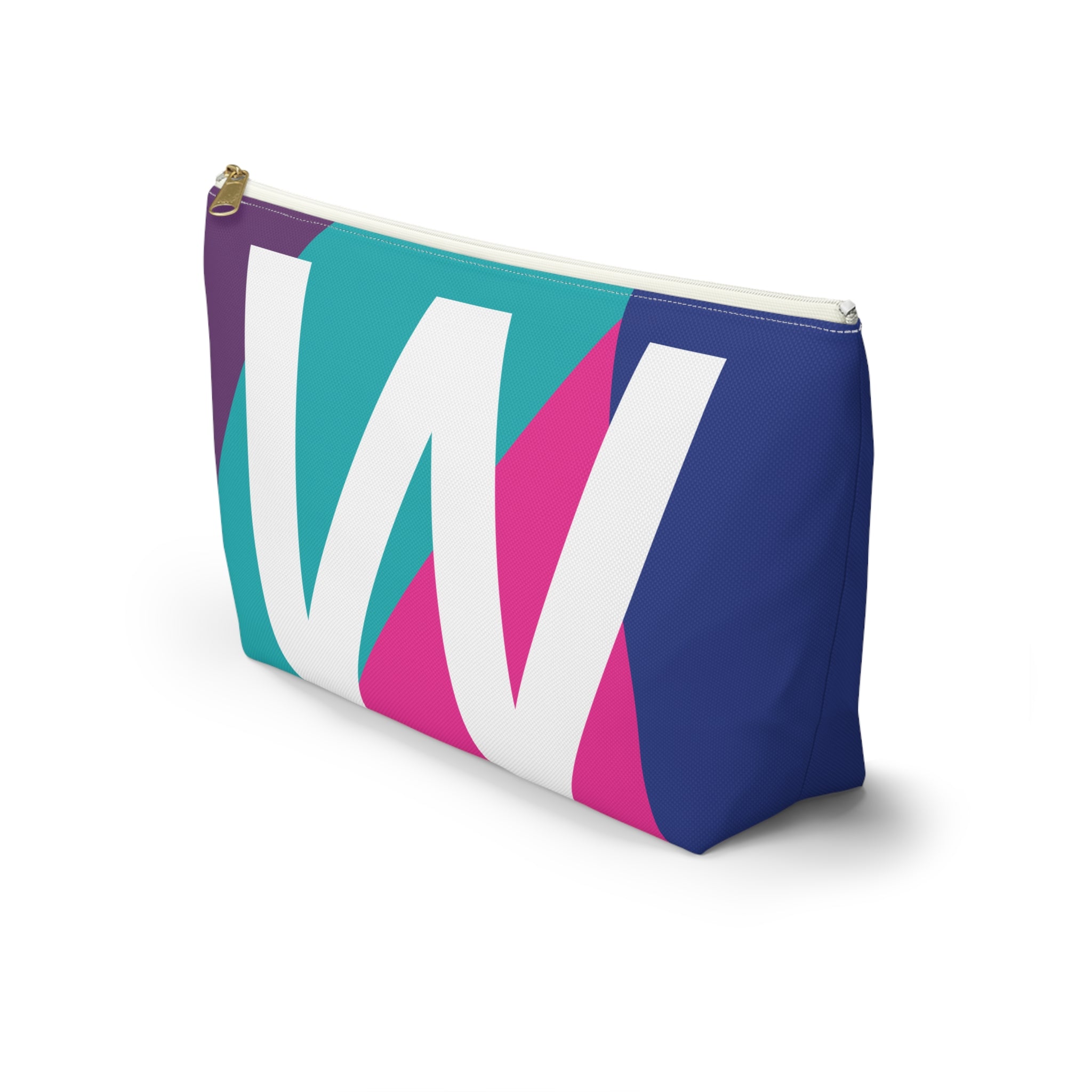 Colorblock Accessory Pouch — Monogram W T-Bottom Cosmetic Bag