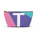 Colorblock Accessory Pouch — Monogram T T-Bottom Cosmetic Bag