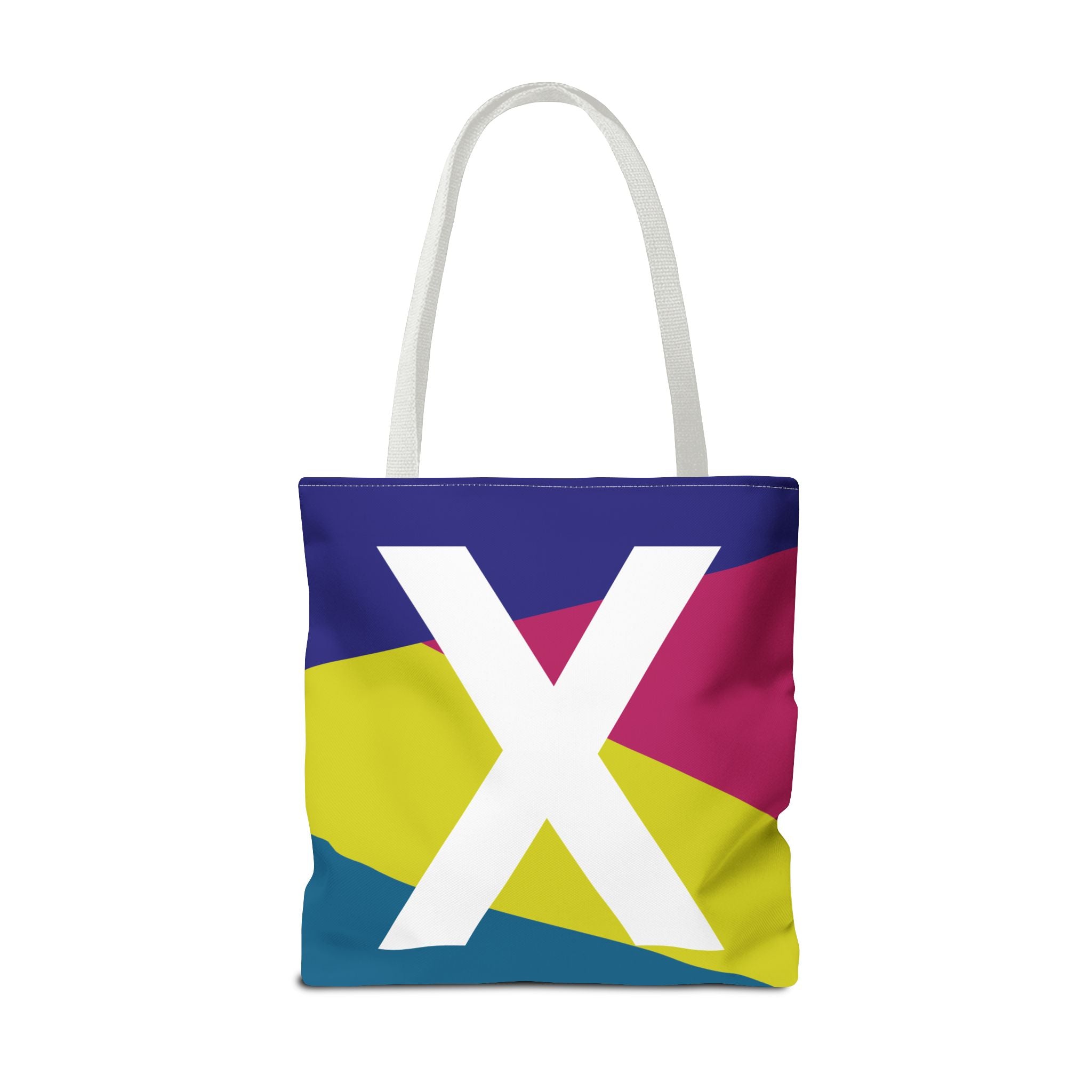 Monogram 'X' Colorblock Tote Bag — Personalized Initial X Shoulder Tote