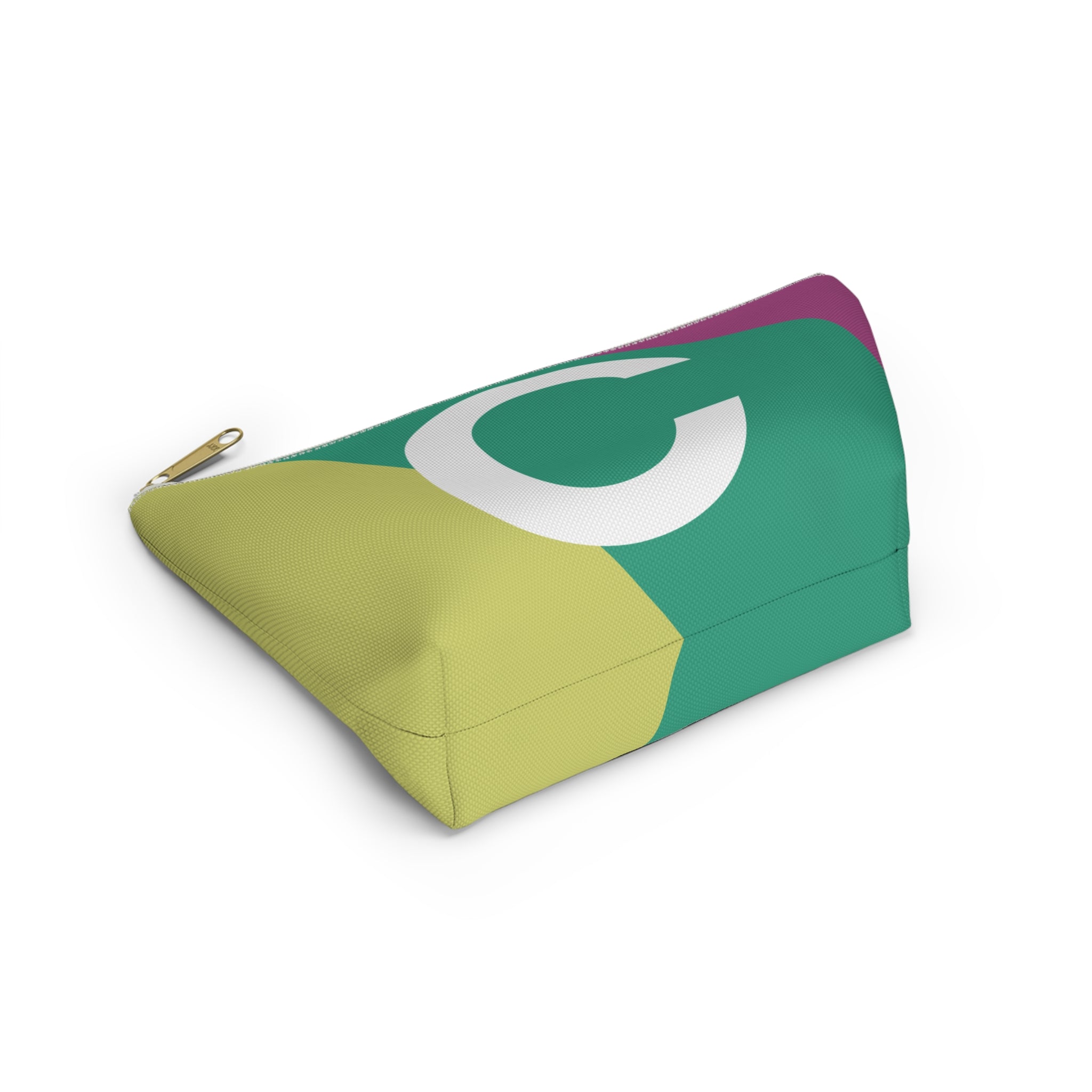 Initials Colorblock Accessory Pouch — Monogram C T-Bottom Cosmetic Bag