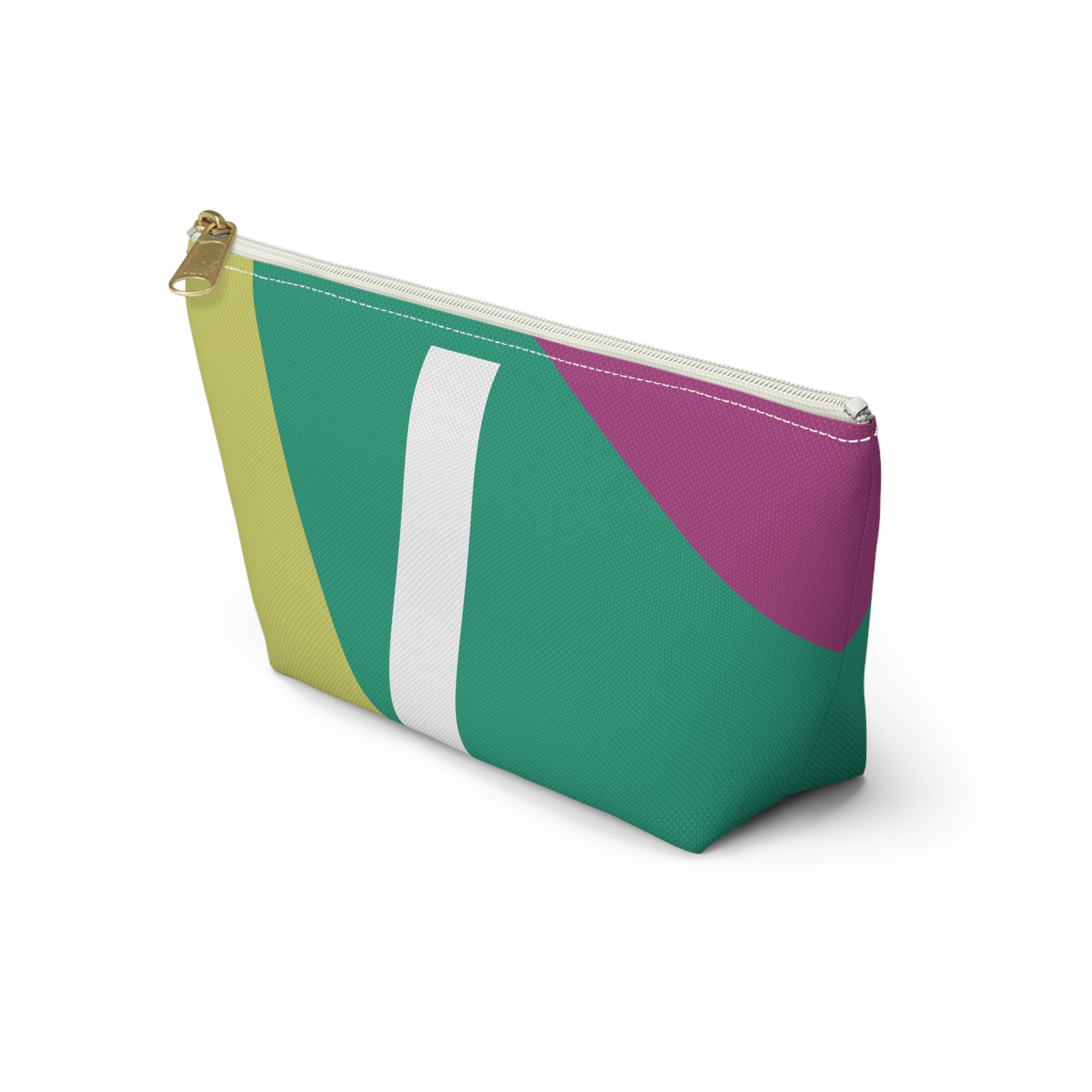 Initials Colorblock Accessory Pouch — Monogram I T-Bottom Cosmetic Bag
