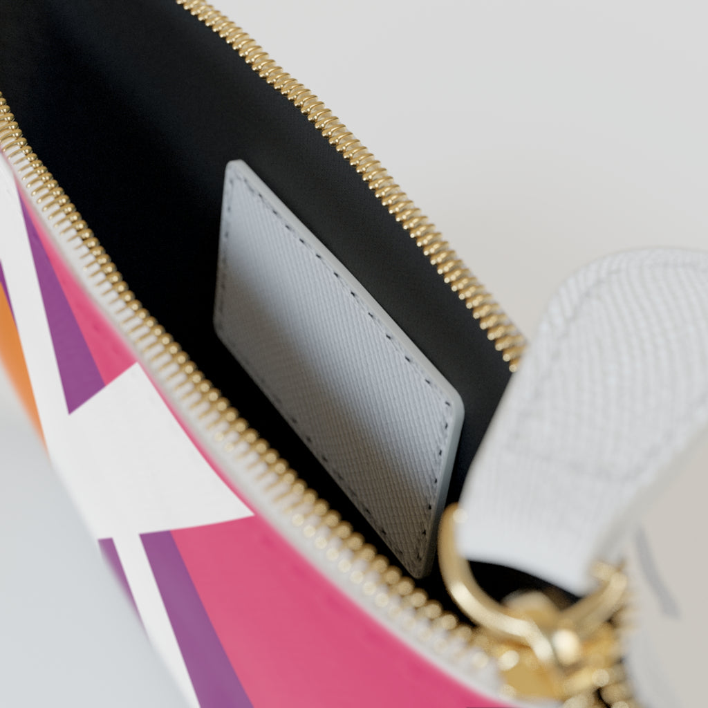 Initial K Mini Clutch — Colorblock Monogram Wristlet Wallet