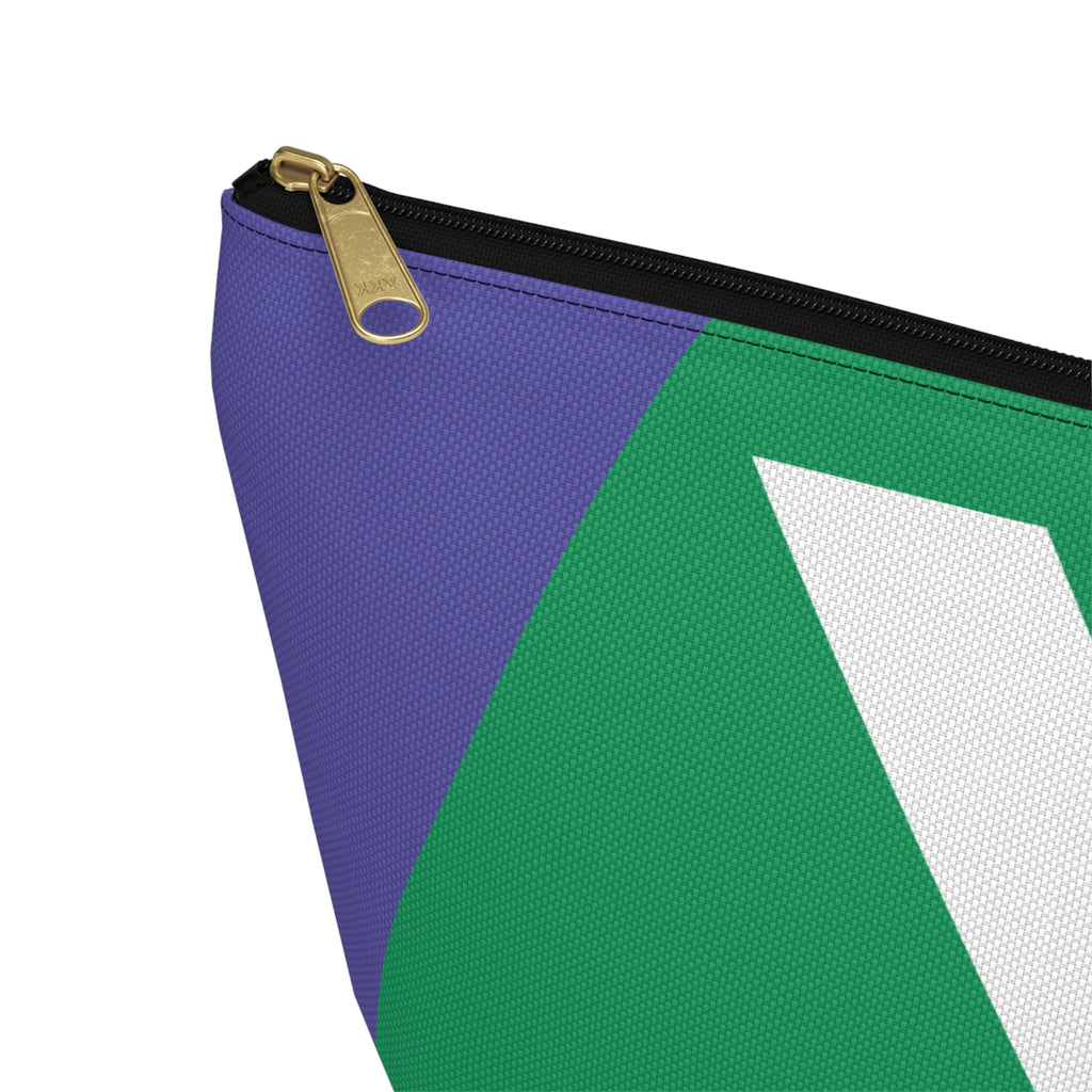 Initials Colorblock Accessory Pouch — Monogram X T-Bottom Cosmetic Bag