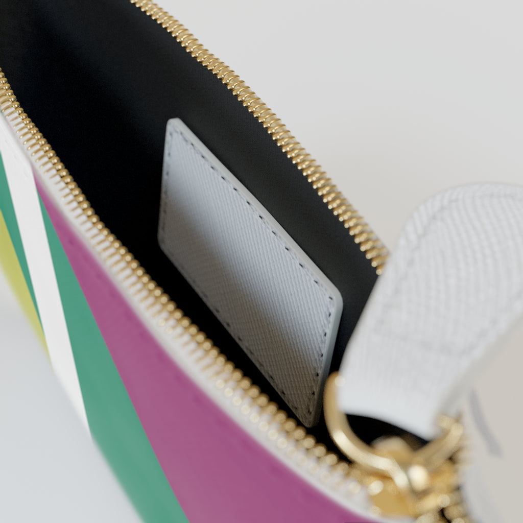 Initial L Mini Clutch — Colorblock Monogram Wristlet Wallet