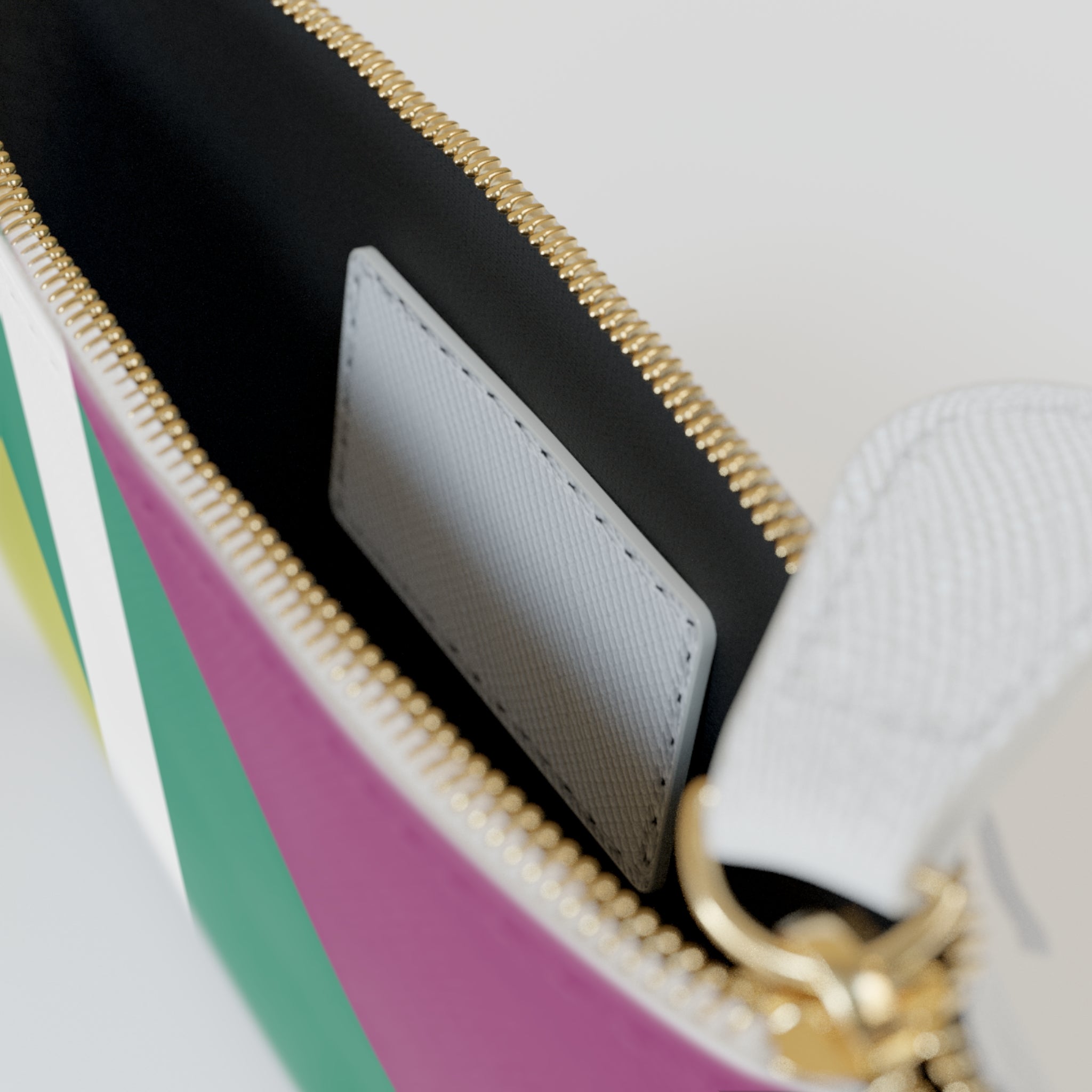 Initial L Mini Clutch — Colorblock Monogram Wristlet Wallet