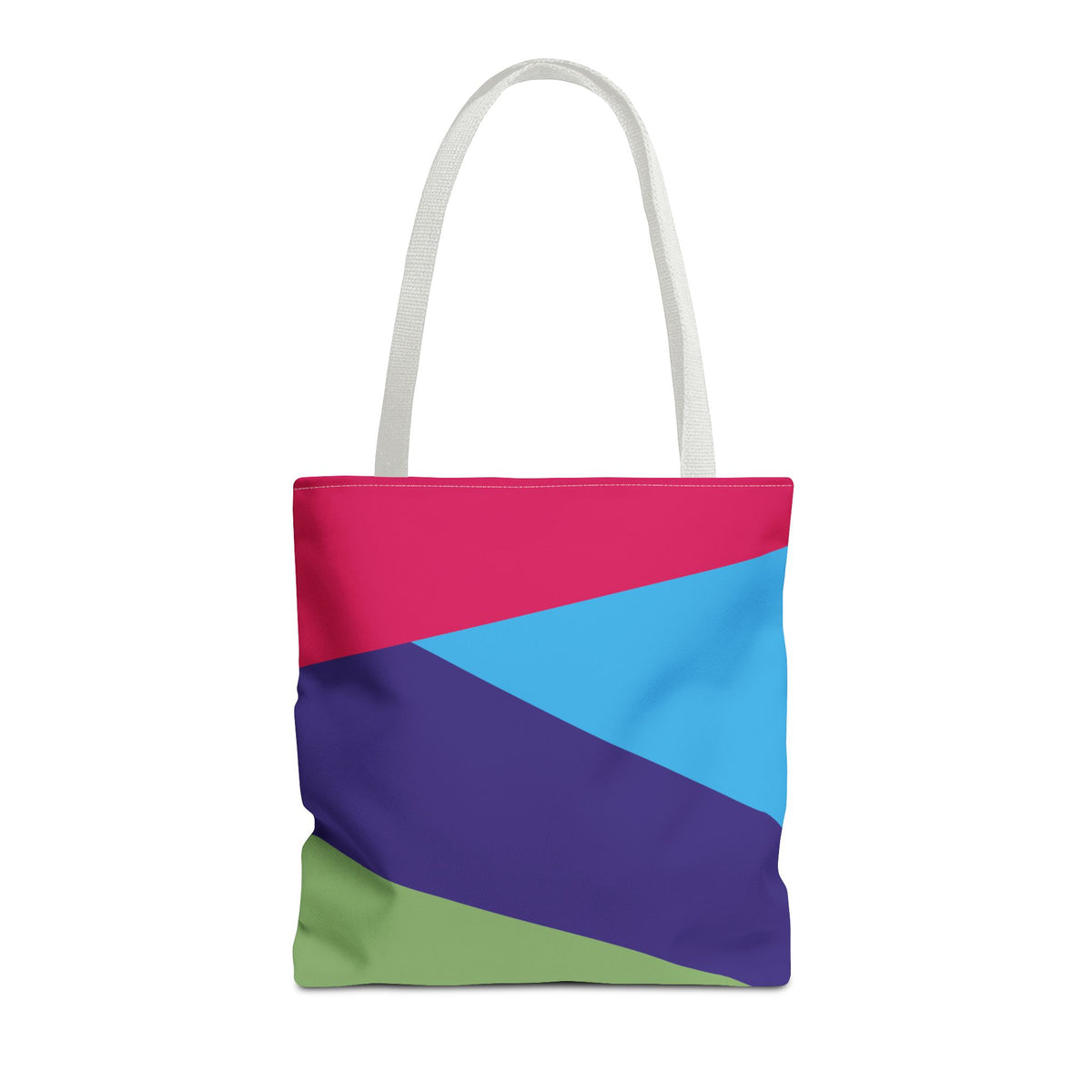 Retro 80s & 90s Inspired Color Block Tote Bag | Stylish Everyday Canvas Shoulder Bag