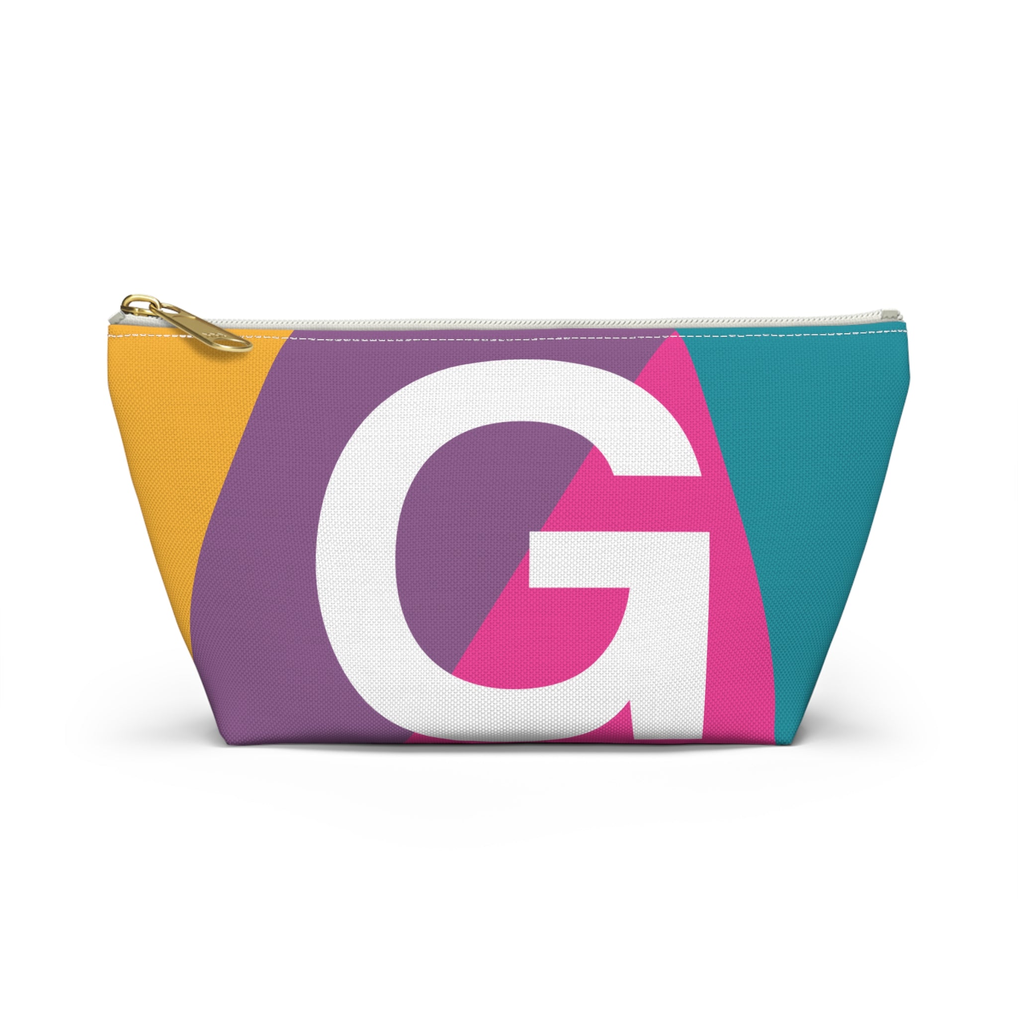 Initials Colorblock Accessory Pouch — Monogram G T-Bottom Cosmetic Bag