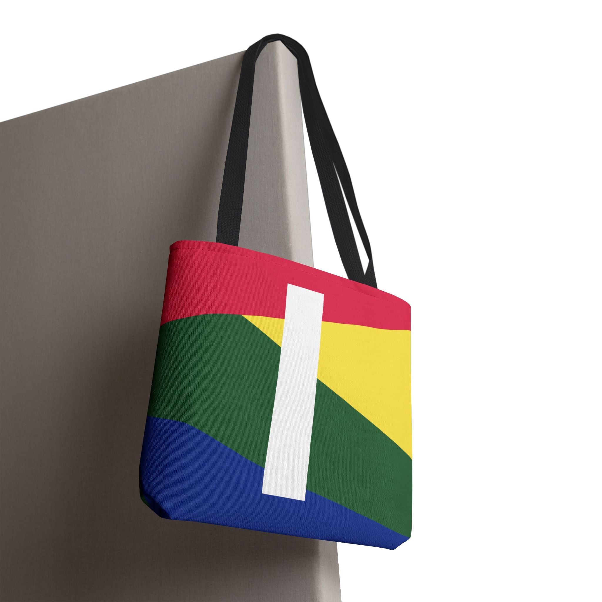 Monogram 'I' Colorblock Tote Bag — Personalized Initial I Shoulder Tote