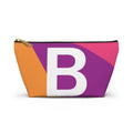 Initials Colorblock Accessory Pouch — Monogram B T-Bottom Cosmetic Bag