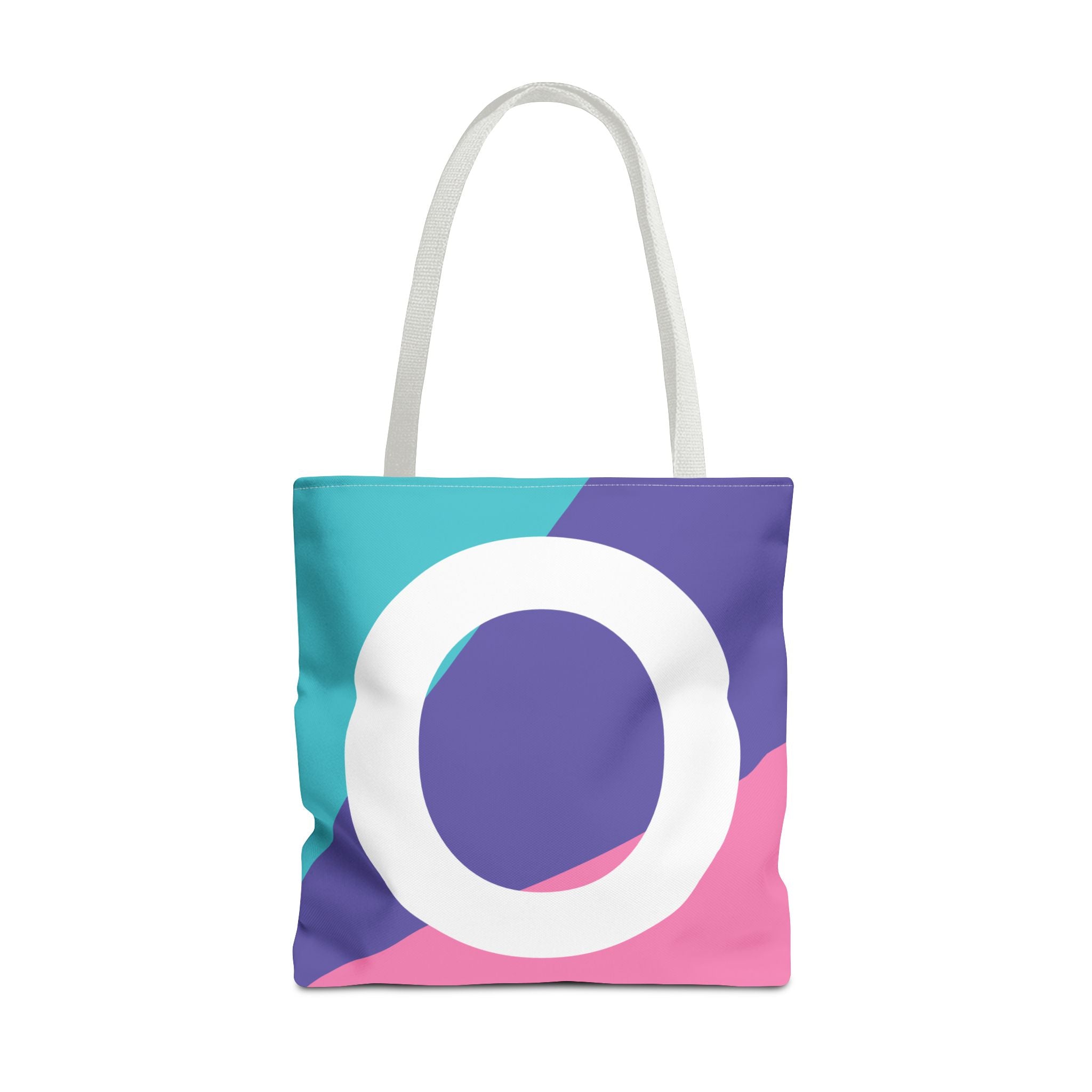 Monogram 'O' Colorblock Tote Bag — Personalized Initial O Shoulder Tote
