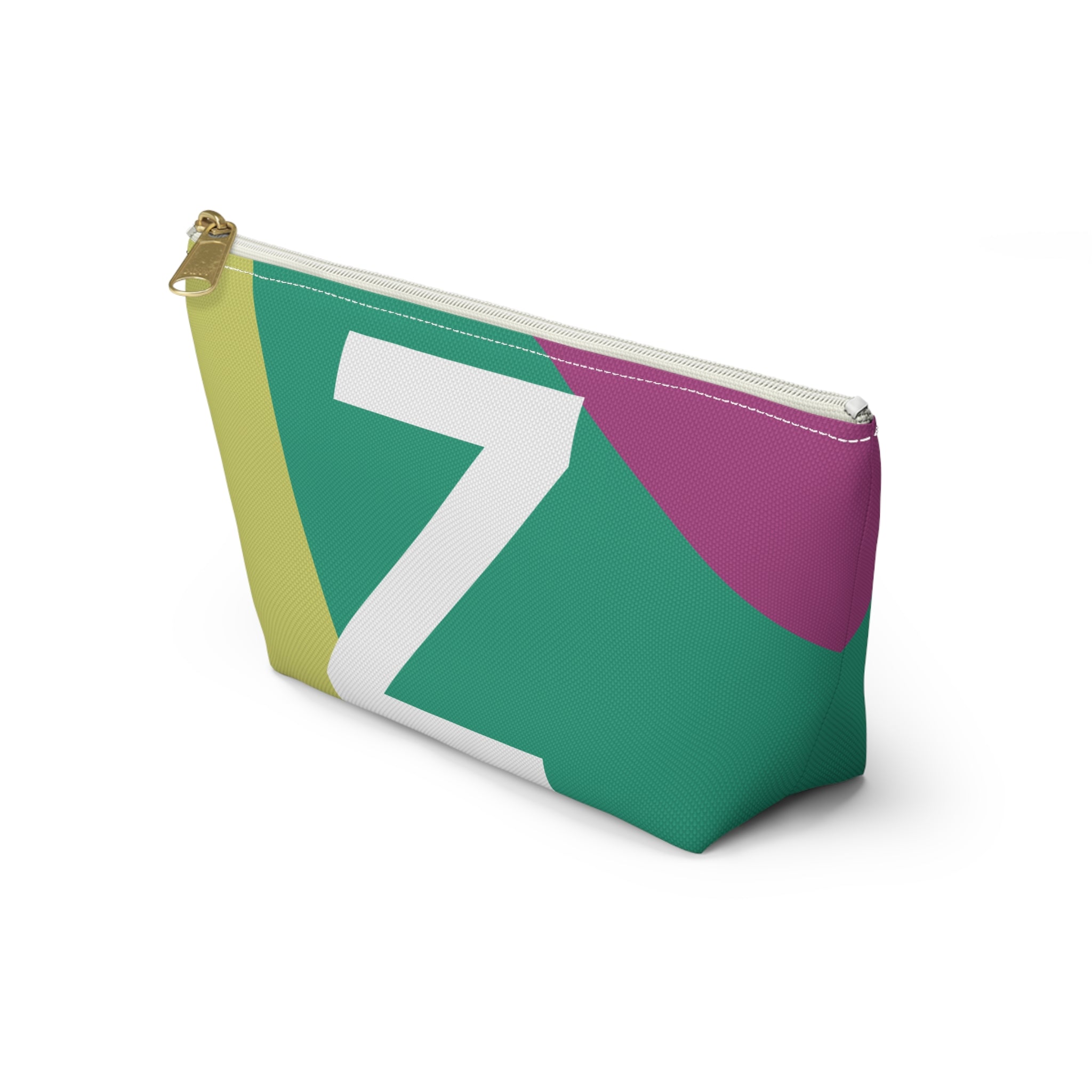 Initials Colorblock Accessory Pouch — Monogram Z T-Bottom Cosmetic Bag