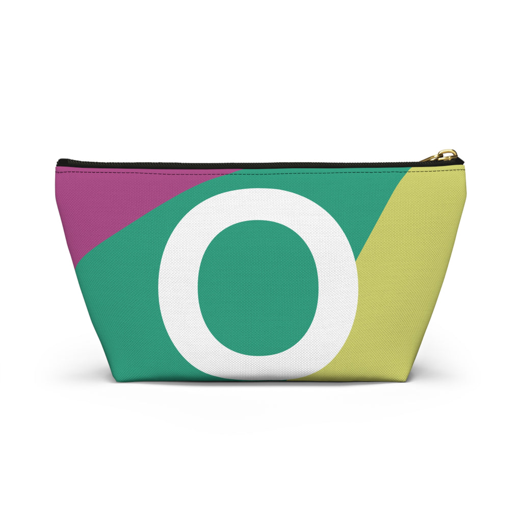 Initials Colorblock Accessory Pouch — Monogram O T-Bottom Cosmetic Bag