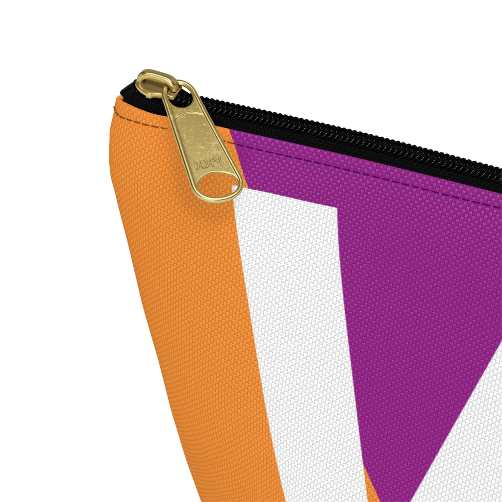 Colorblock Accessory Pouch — Monogram W T-Bottom Cosmetic Bag