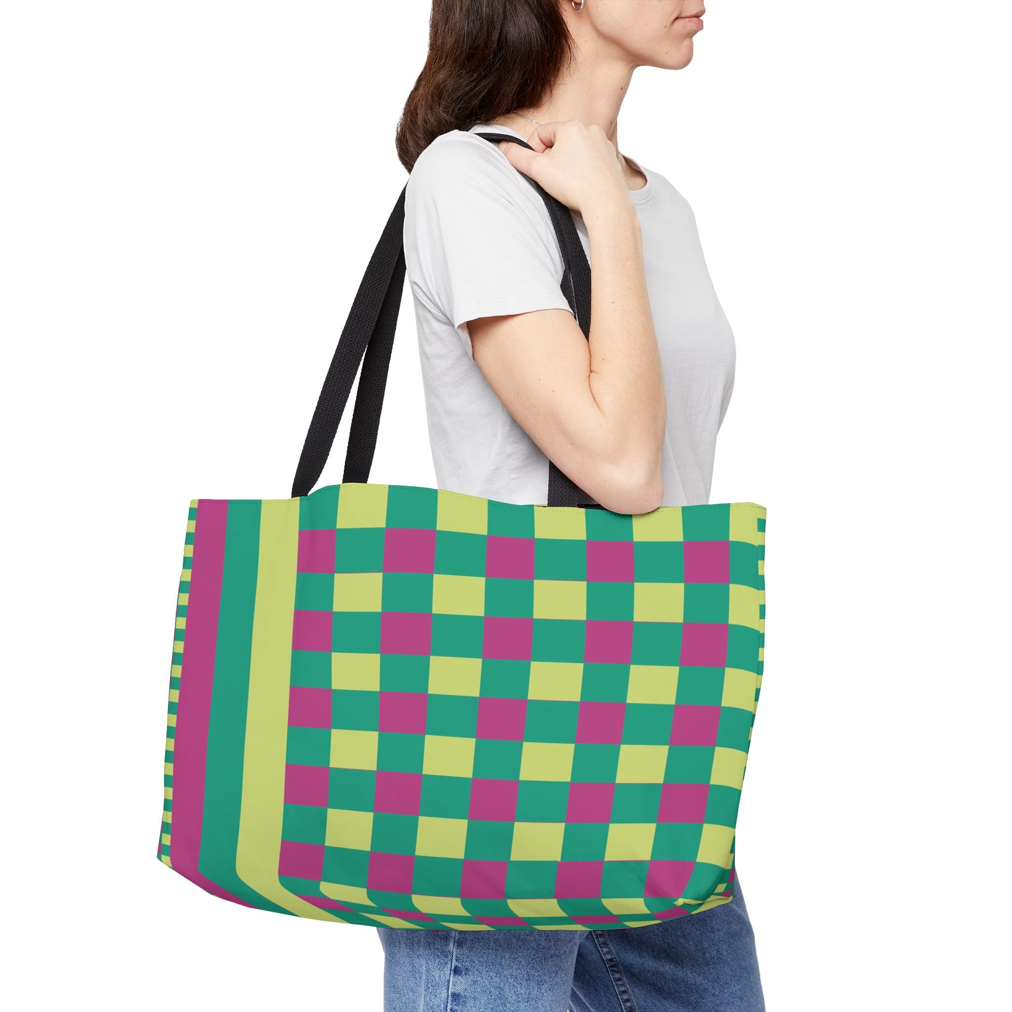 Colorblock Tote Bag