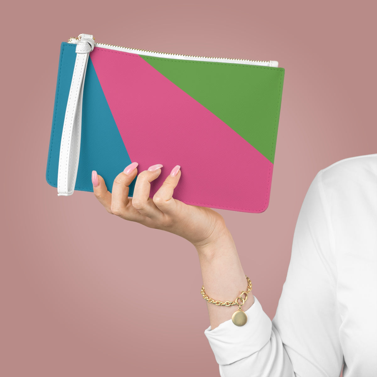 Retro Colorblock Clutch Bag | 80s & 90s Inspired