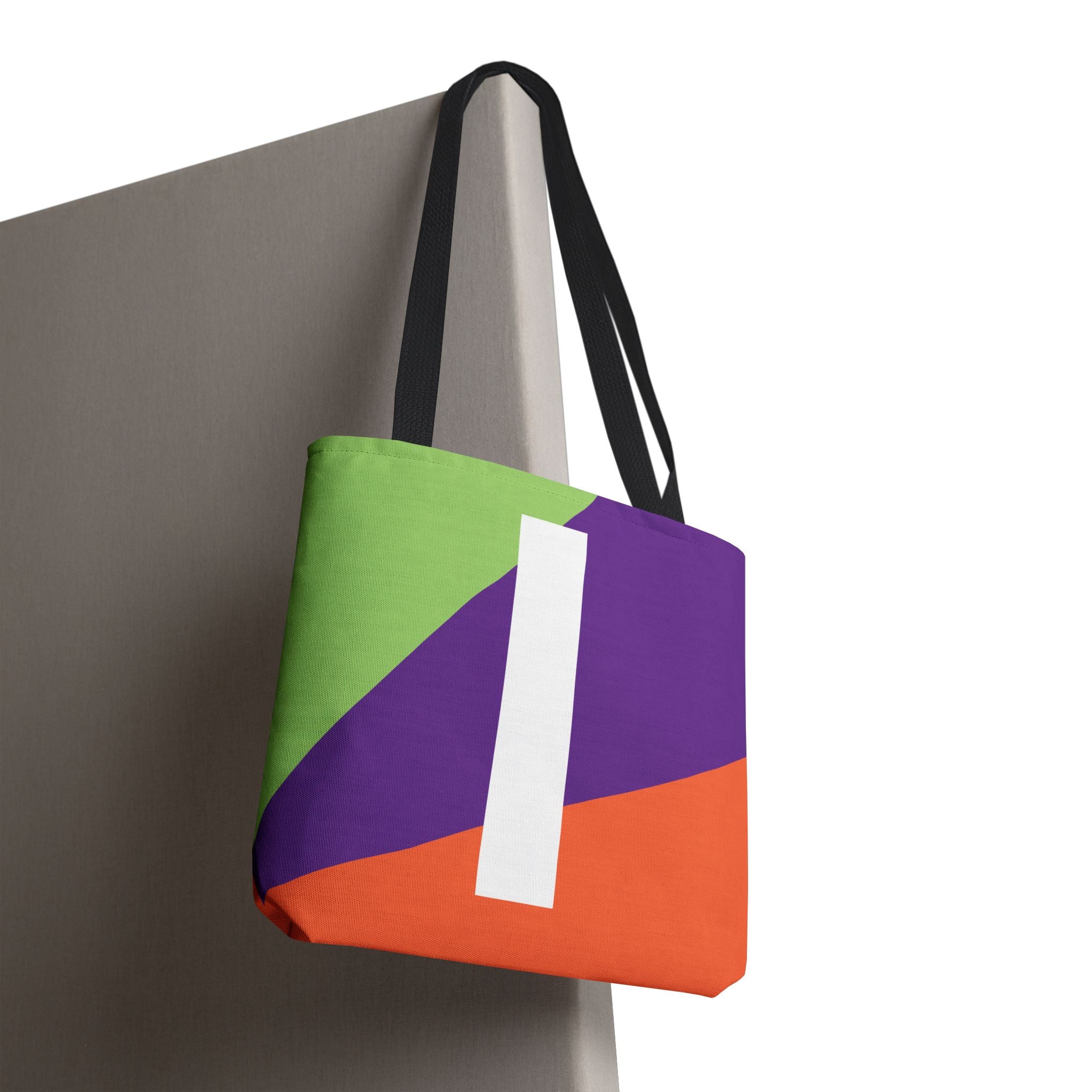 Monogram 'I' Colorblock Tote Bag — Personalized Initial I Shoulder Tote