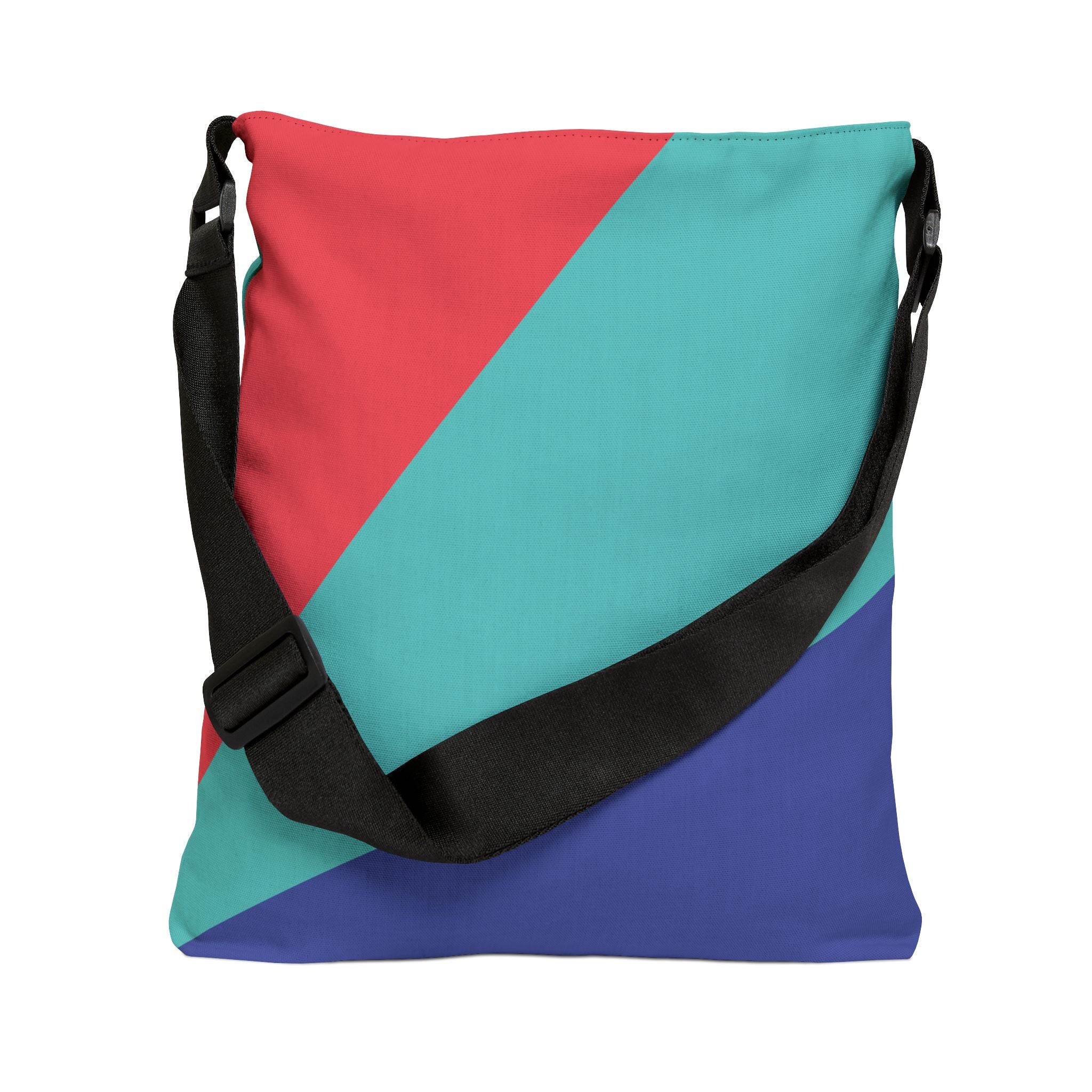 Colorblock Geometric Tote Bag — Adjustable Strap, Bright Abstract Pattern