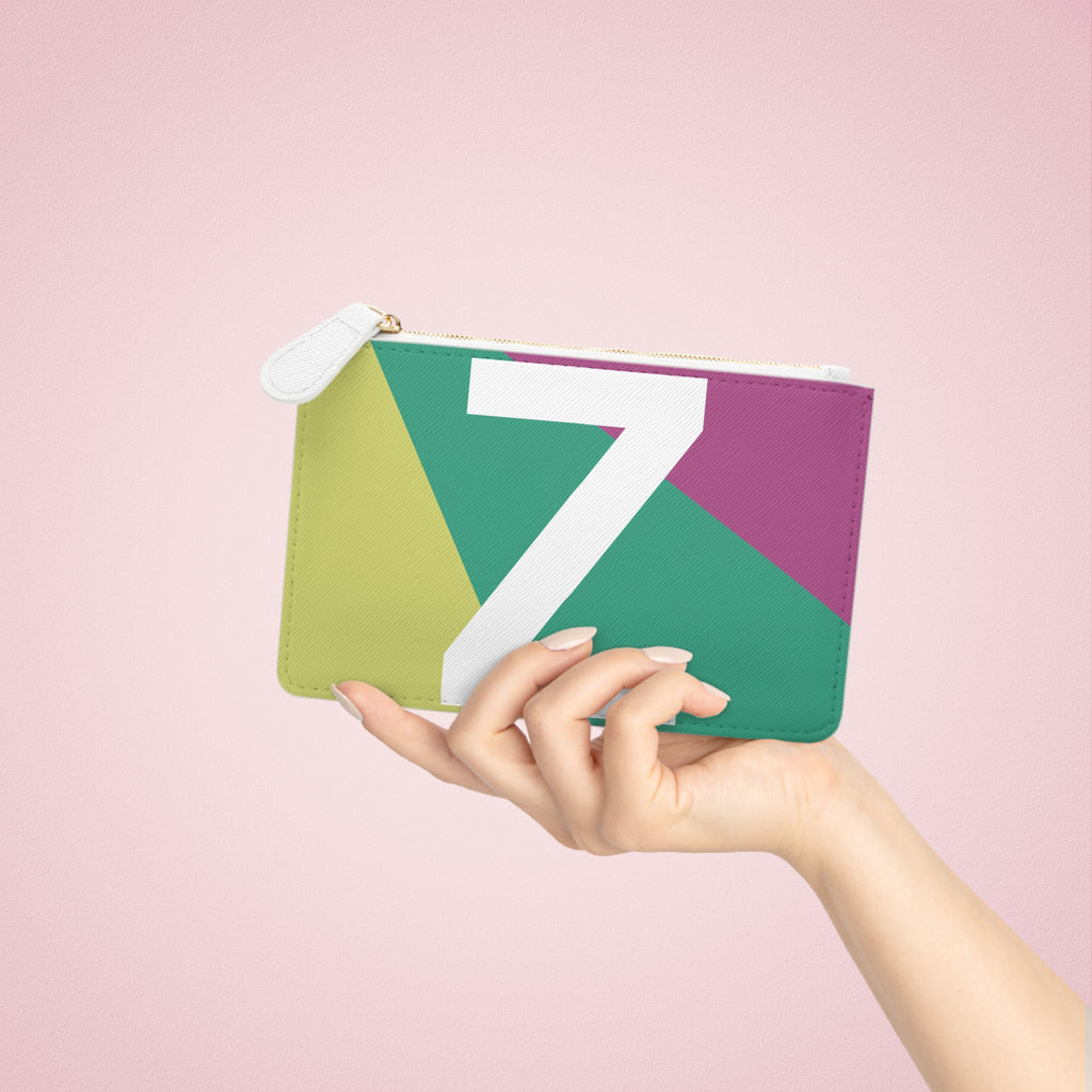 Initial Z Mini Clutch — Colorblock Monogram Wristlet Wallet
