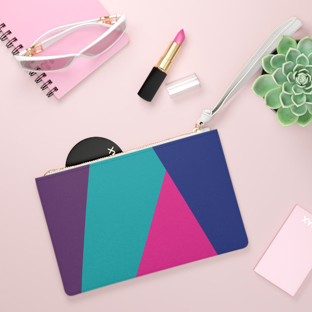 Retro Colorblock Clutch Bag | 80s & 90s Inspired