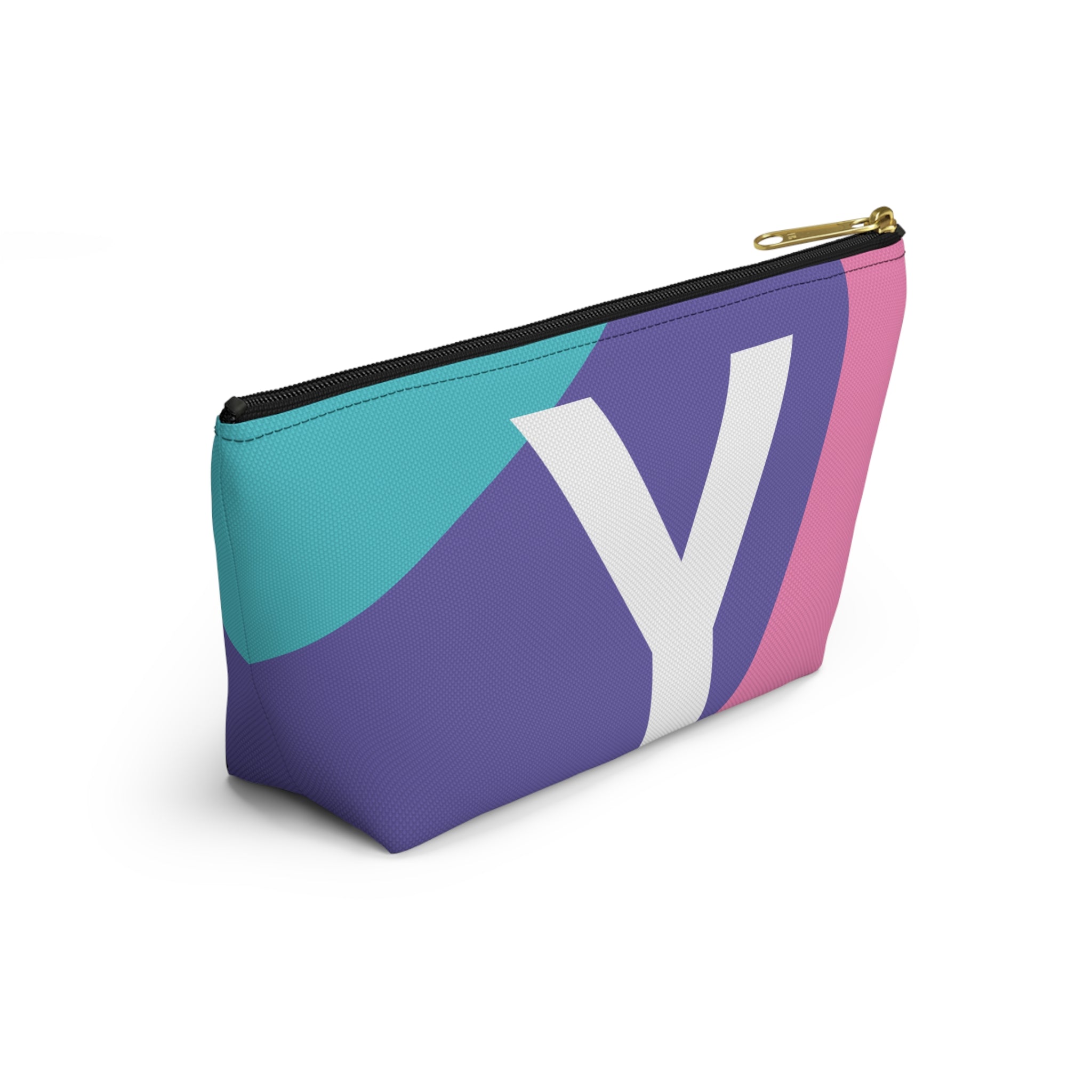 Colorblock Accessory Pouch — Monogram Y T-Bottom Cosmetic Bag