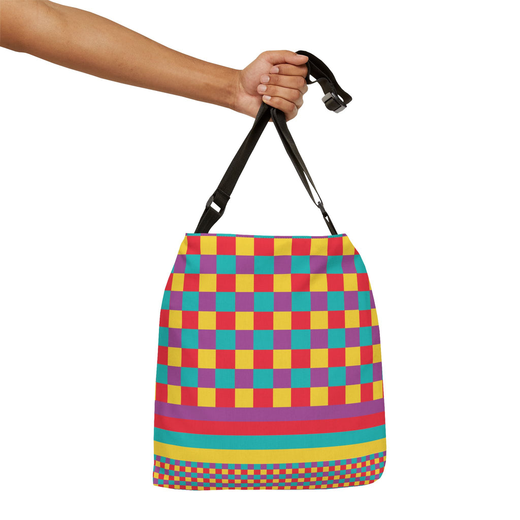 Colorblock Geometric Tote Bag