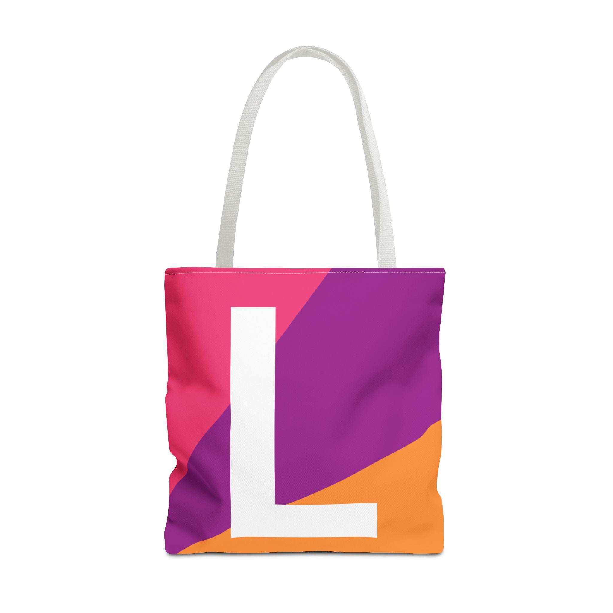 Monogram 'L' Colorblock Tote Bag — Personalized Initial L Shoulder Tote
