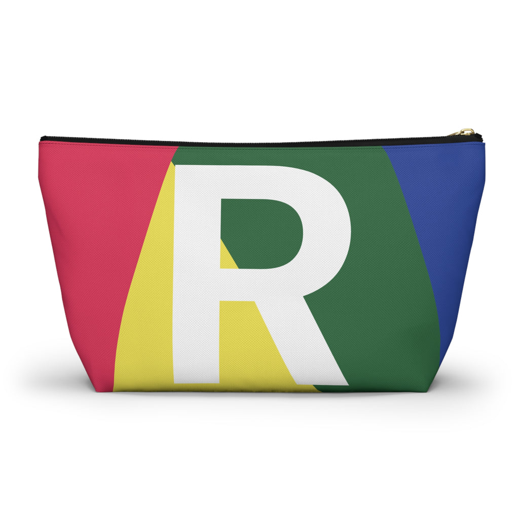 Colorblock Accessory Pouch — Monogram R T-Bottom Cosmetic Bag