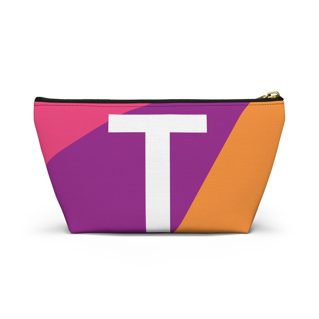 Colorblock Accessory Pouch — Monogram T T-Bottom Cosmetic Bag
