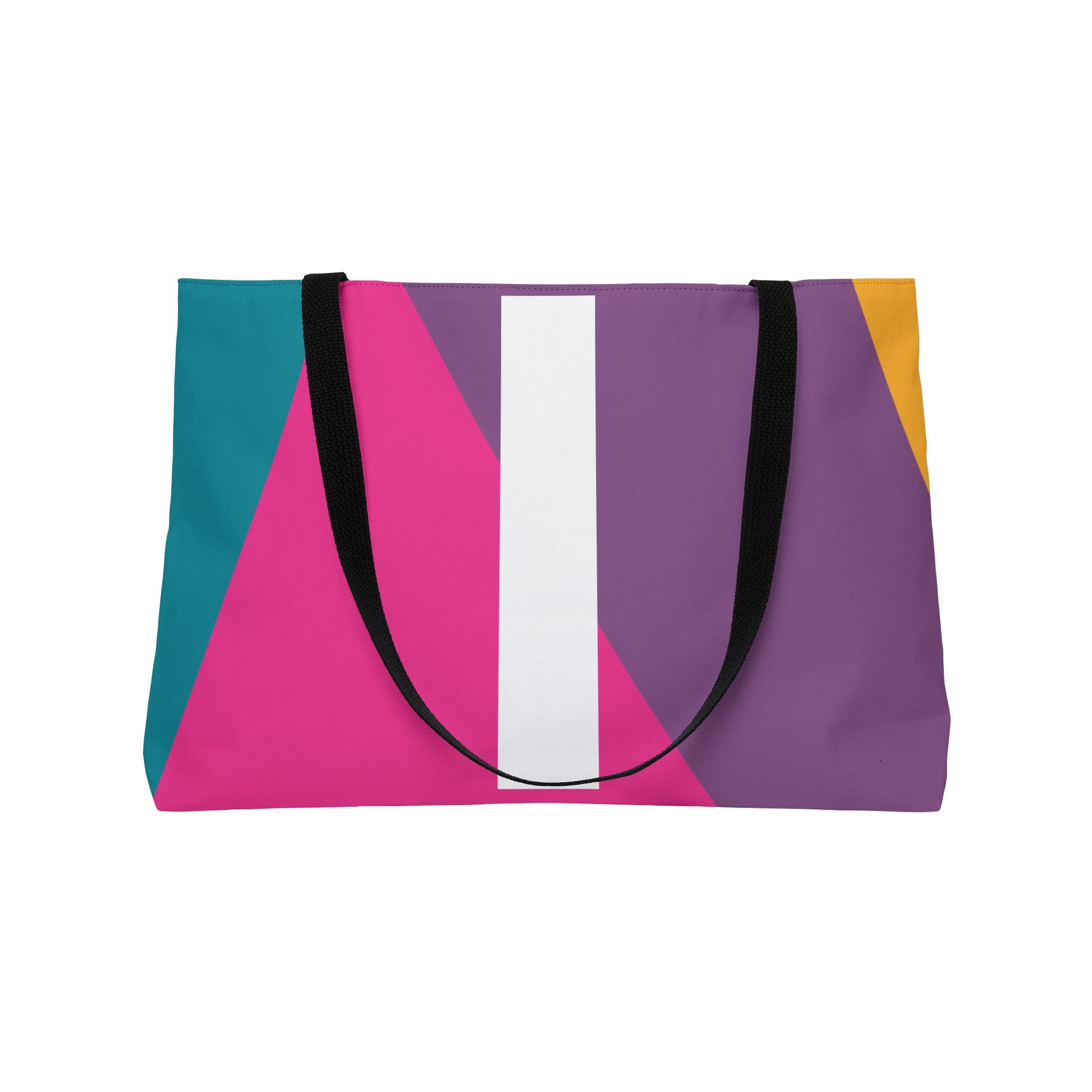 Personalized 'I' Colorblock Tote Bag — Monogram Weekender Tote