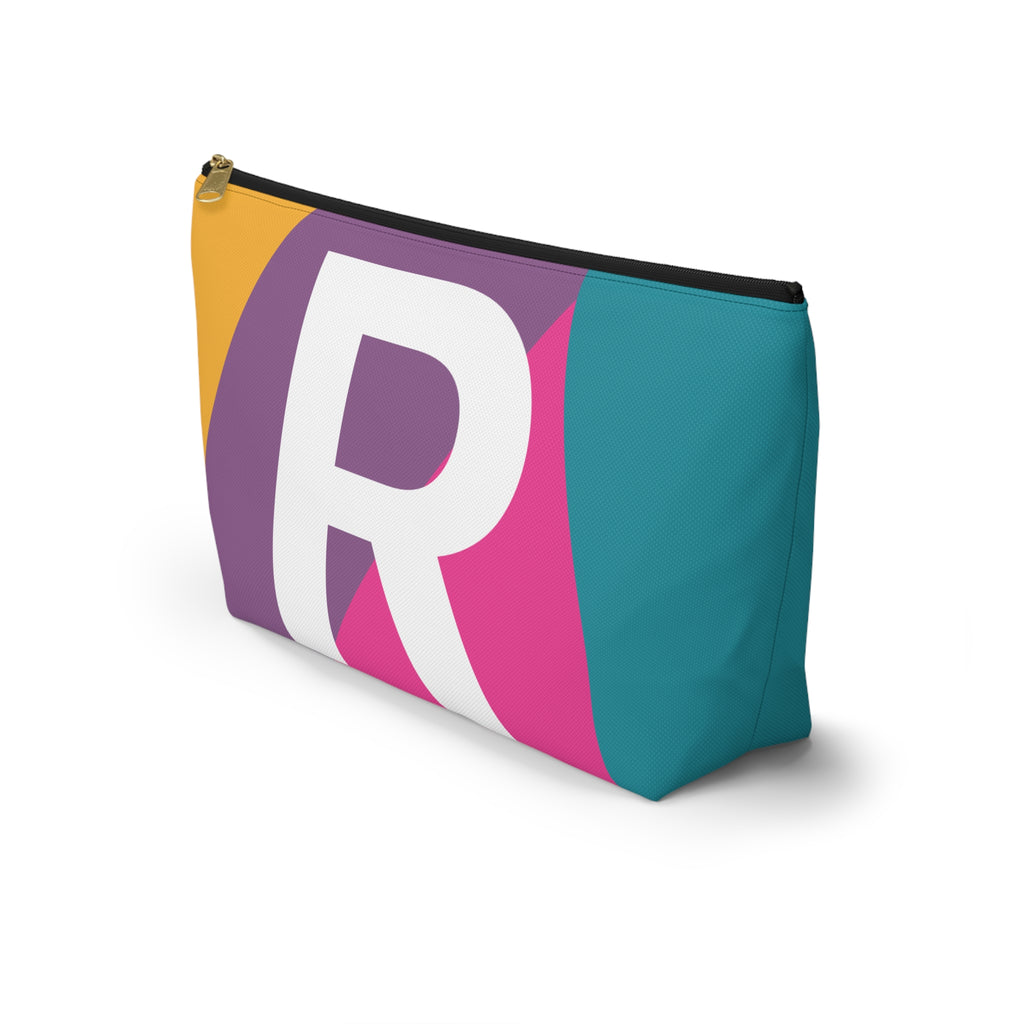 Colorblock Accessory Pouch — Monogram R T-Bottom Cosmetic Bag