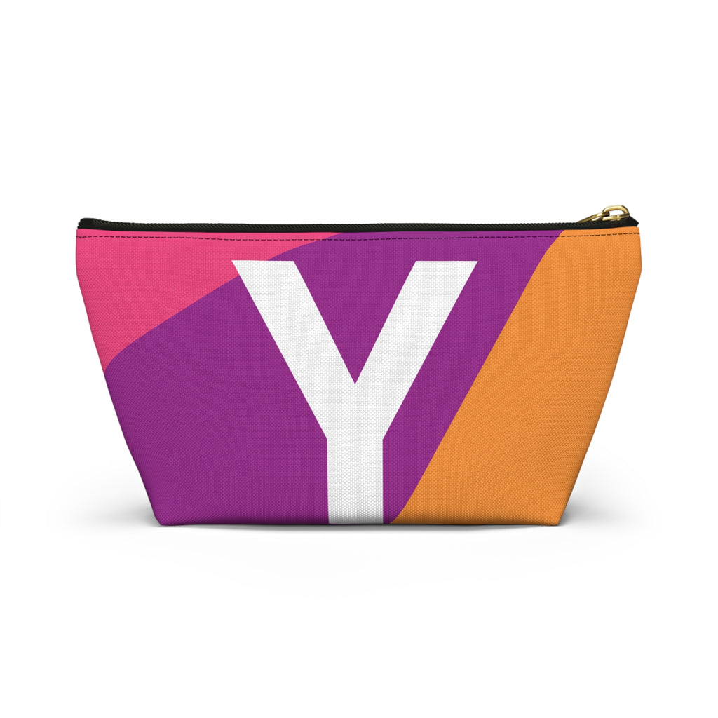 Colorblock Accessory Pouch — Monogram Y T-Bottom Cosmetic Bag