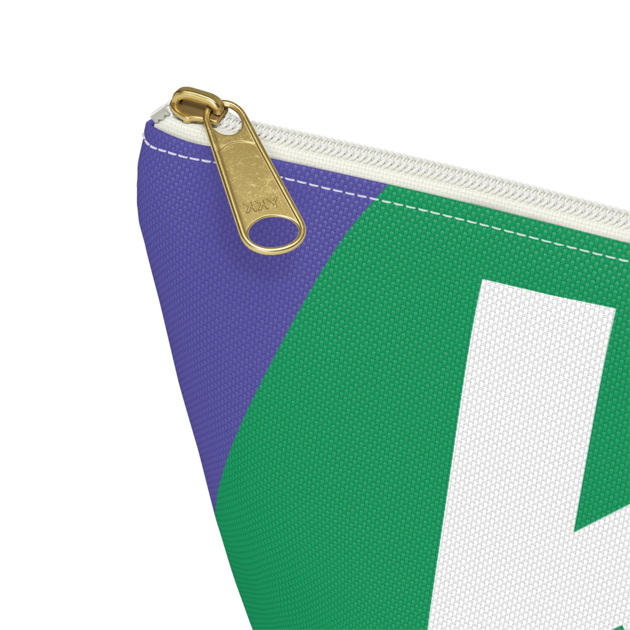 Initials Colorblock Accessory Pouch — Monogram K T-Bottom Cosmetic Bag