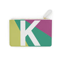 Initial K Mini Clutch — Colorblock Monogram Wristlet Wallet