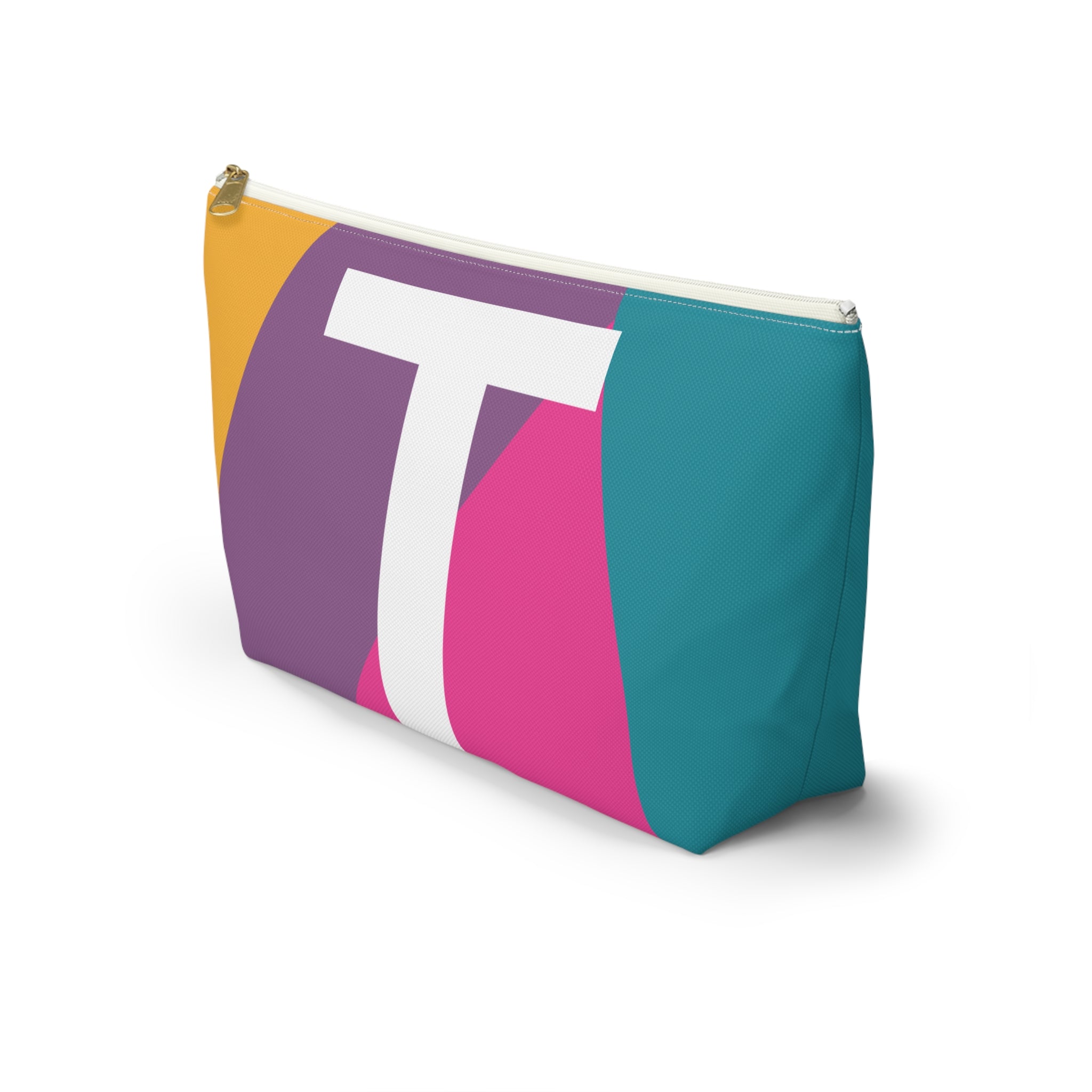Colorblock Accessory Pouch — Monogram T T-Bottom Cosmetic Bag