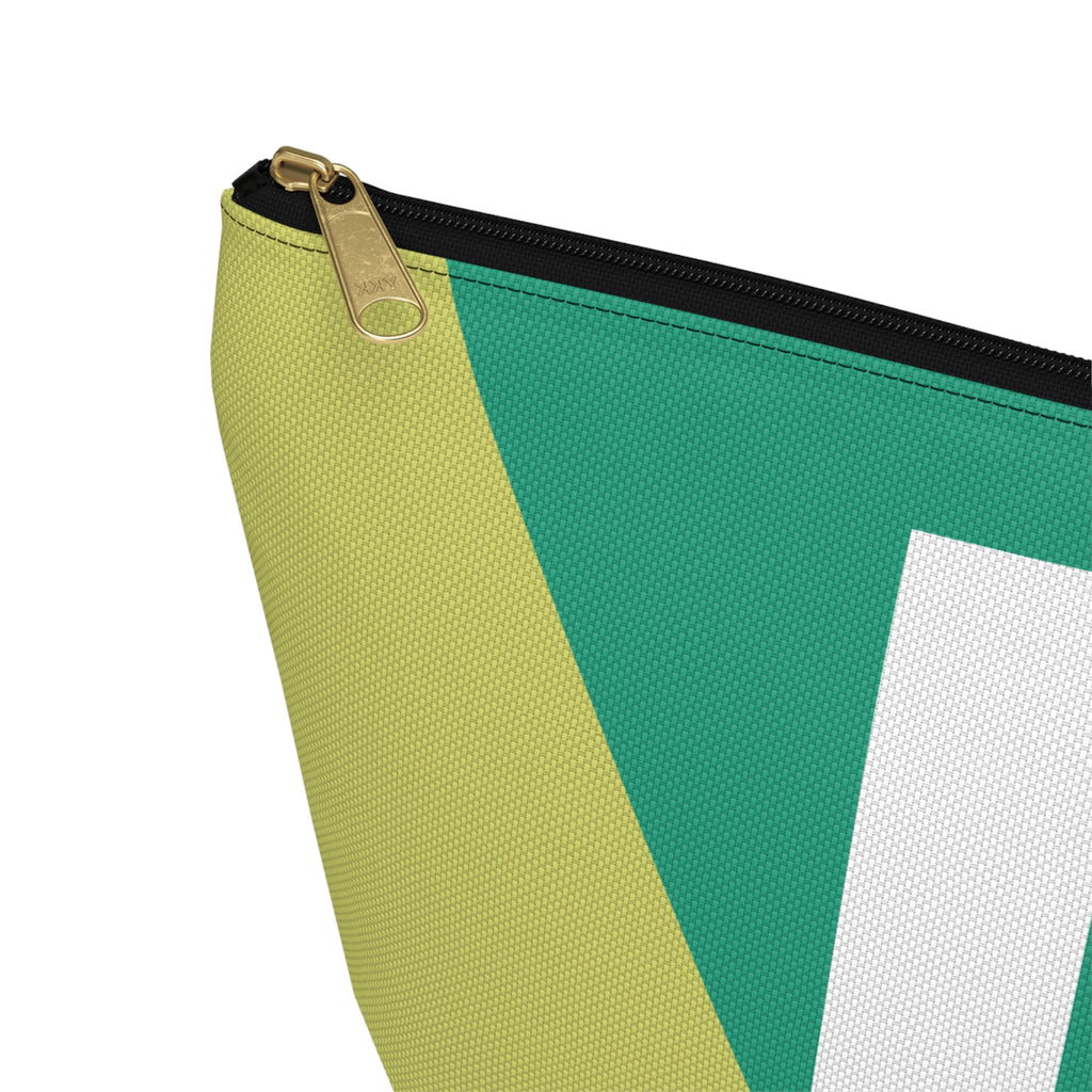 Initials Colorblock Accessory Pouch — Monogram L T-Bottom Cosmetic Bag