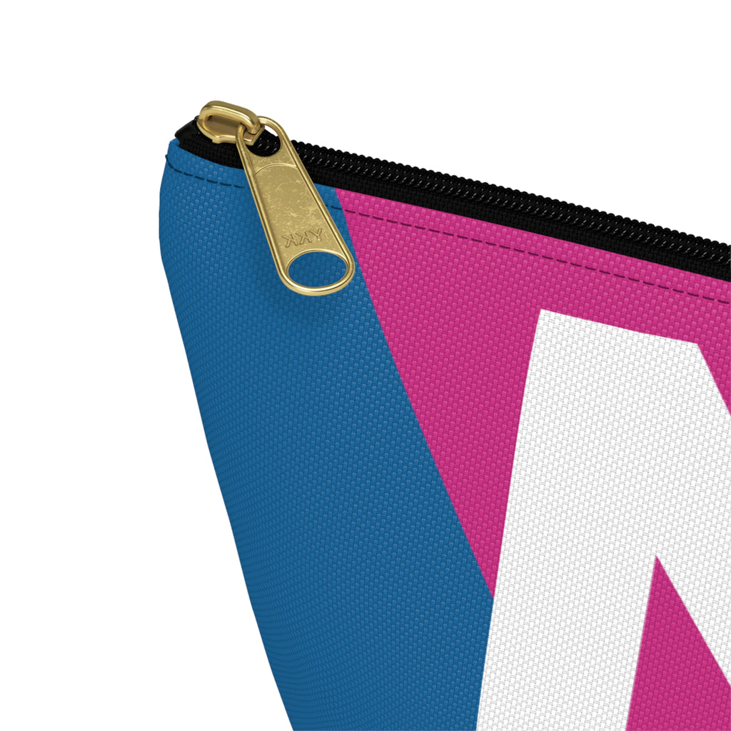 Initials Colorblock Accessory Pouch — Monogram N T-Bottom Cosmetic Bag