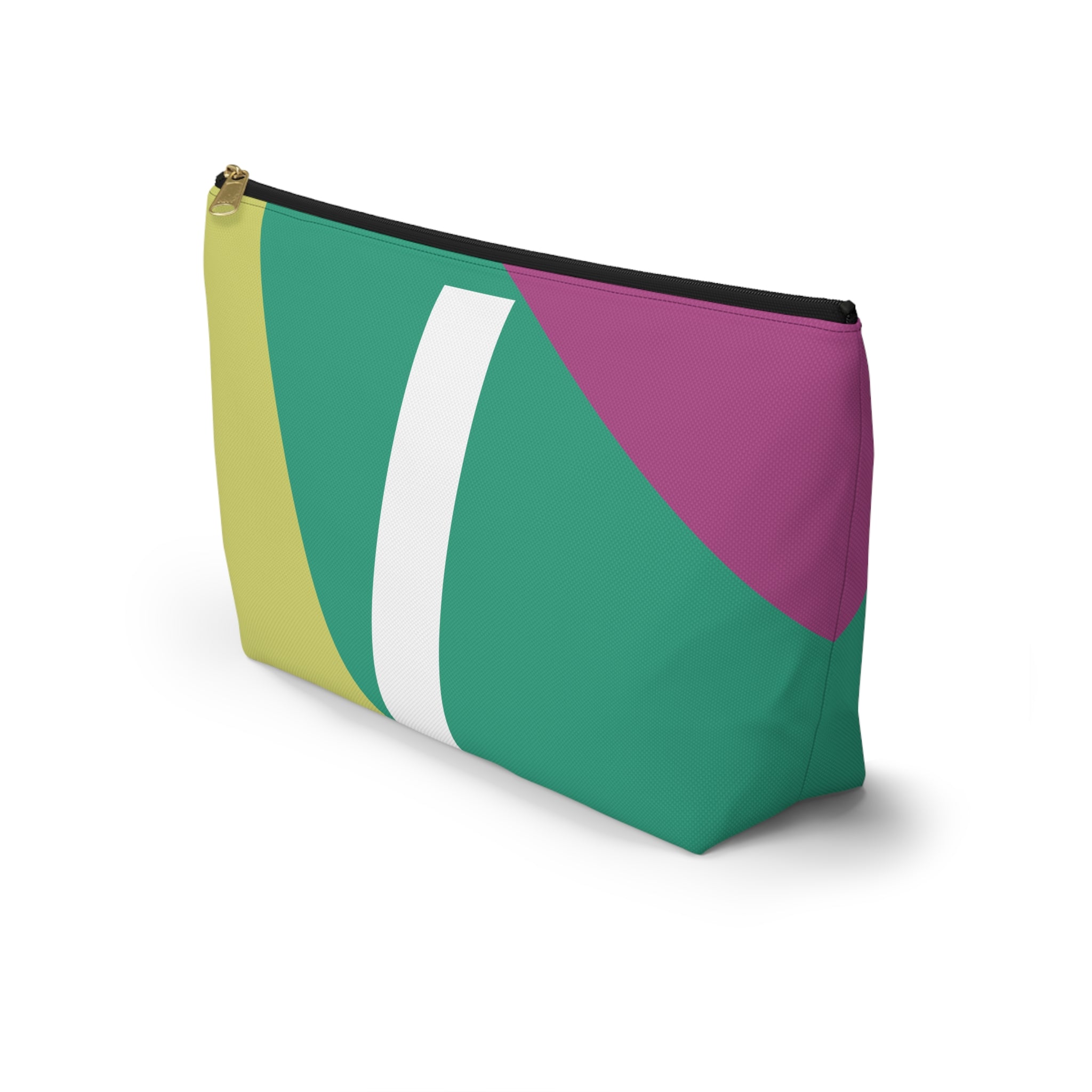 Initials Colorblock Accessory Pouch — Monogram I T-Bottom Cosmetic Bag