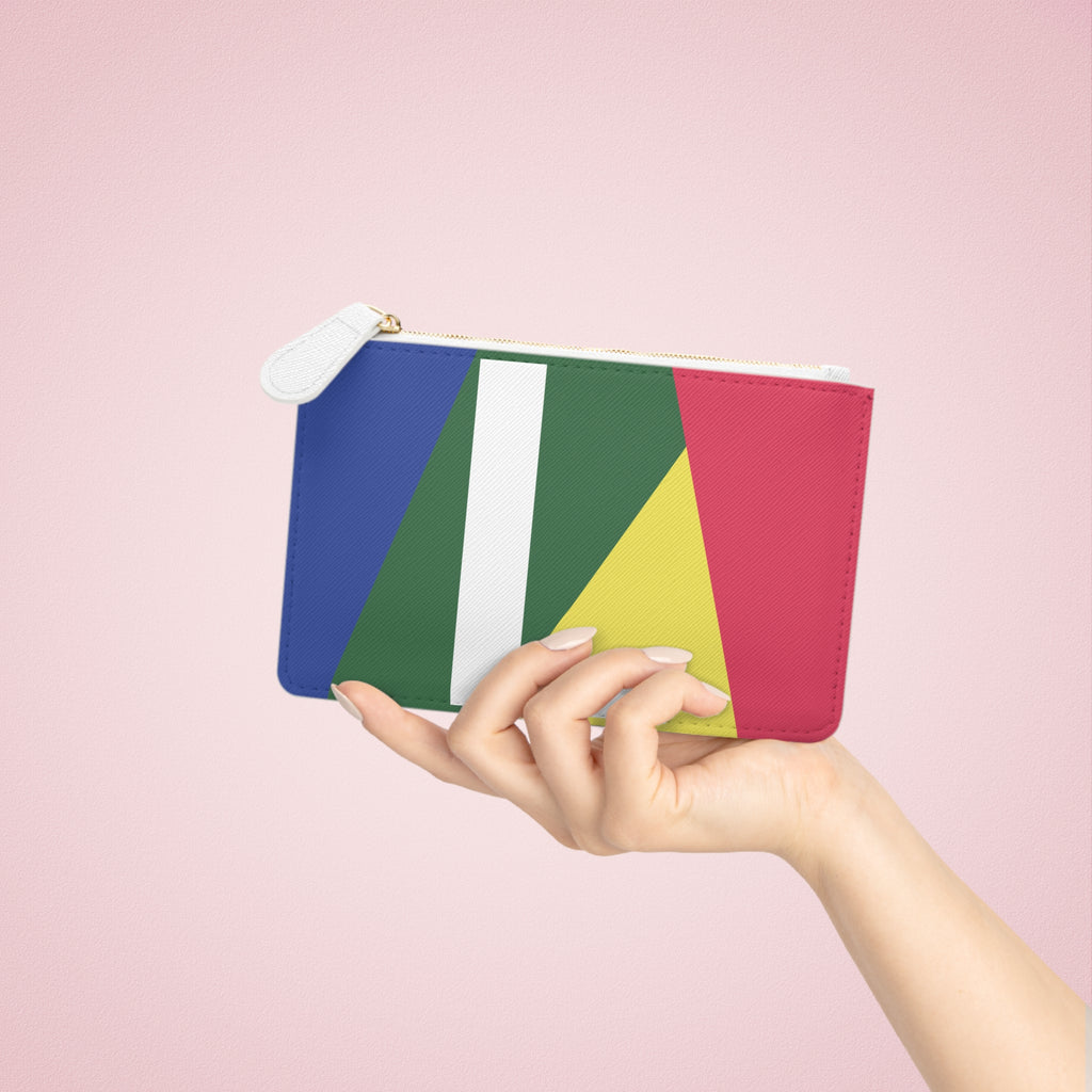 Initial L Mini Clutch — Colorblock Monogram Wristlet Wallet