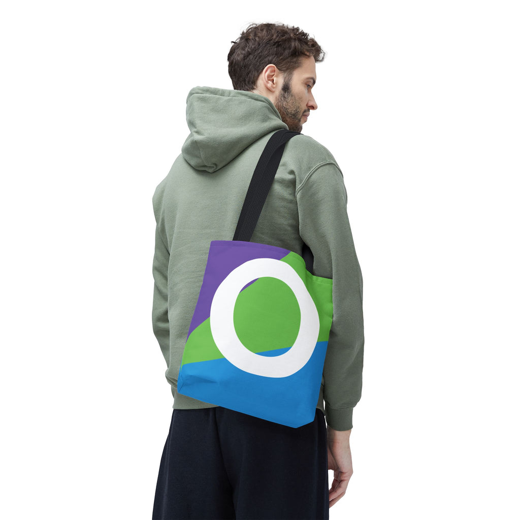 Monogram 'O' Colorblock Tote Bag — Personalized Initial O Shoulder Tote