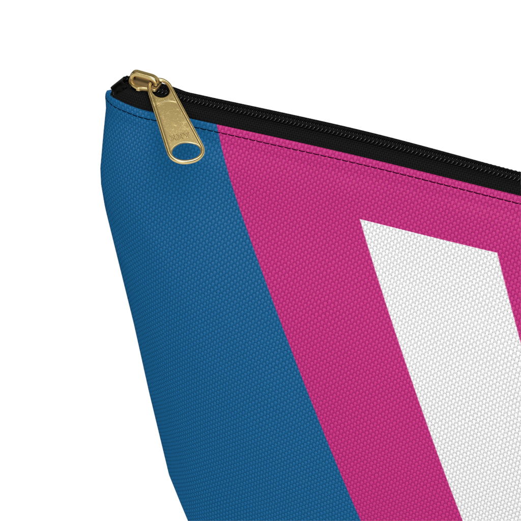 Initials Colorblock Accessory Pouch — Monogram Y T-Bottom Cosmetic Bag