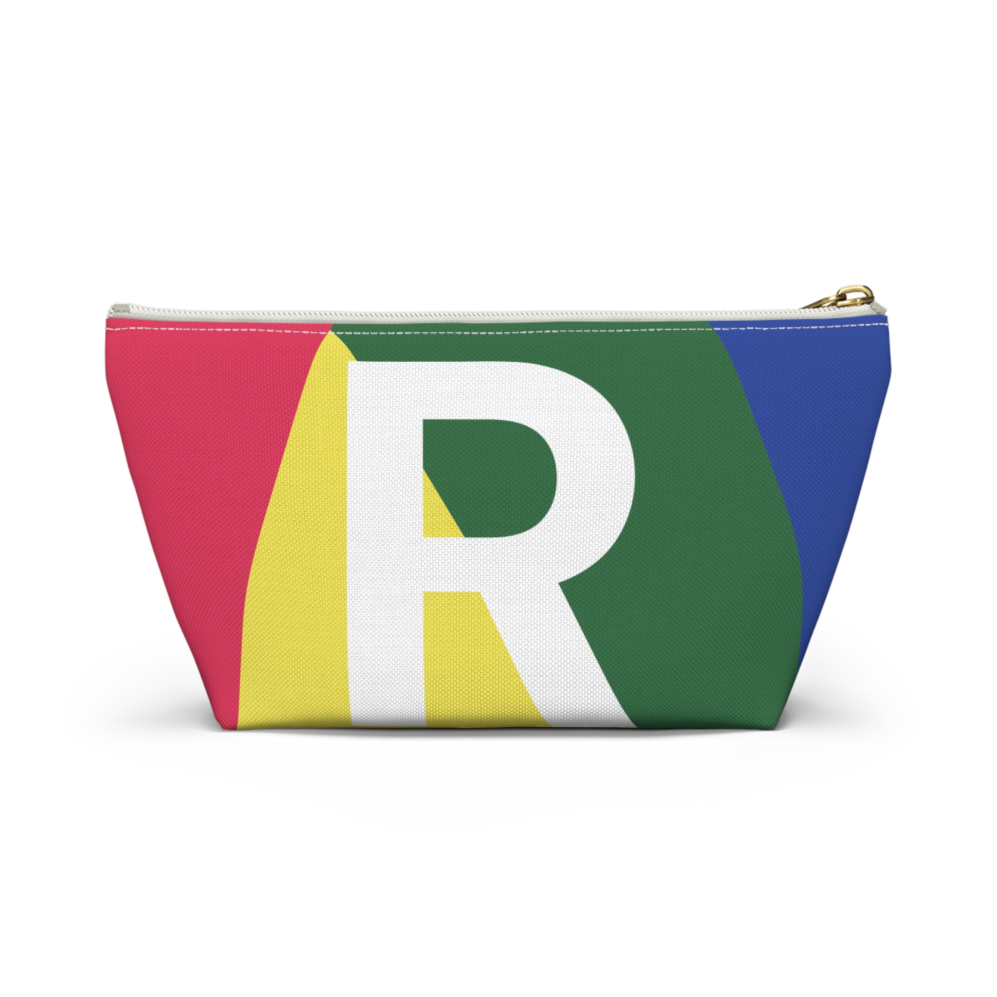 Colorblock Accessory Pouch — Monogram R T-Bottom Cosmetic Bag