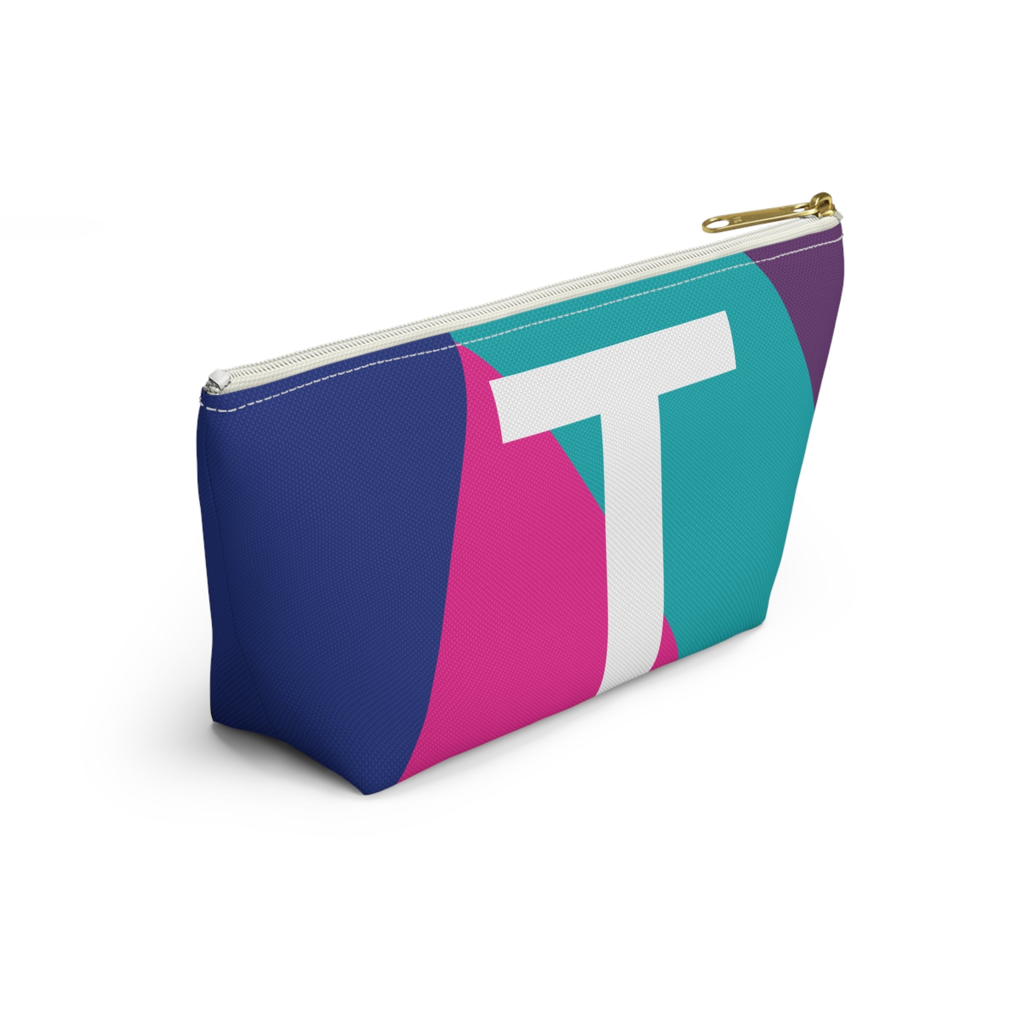 Colorblock Accessory Pouch — Monogram T T-Bottom Cosmetic Bag