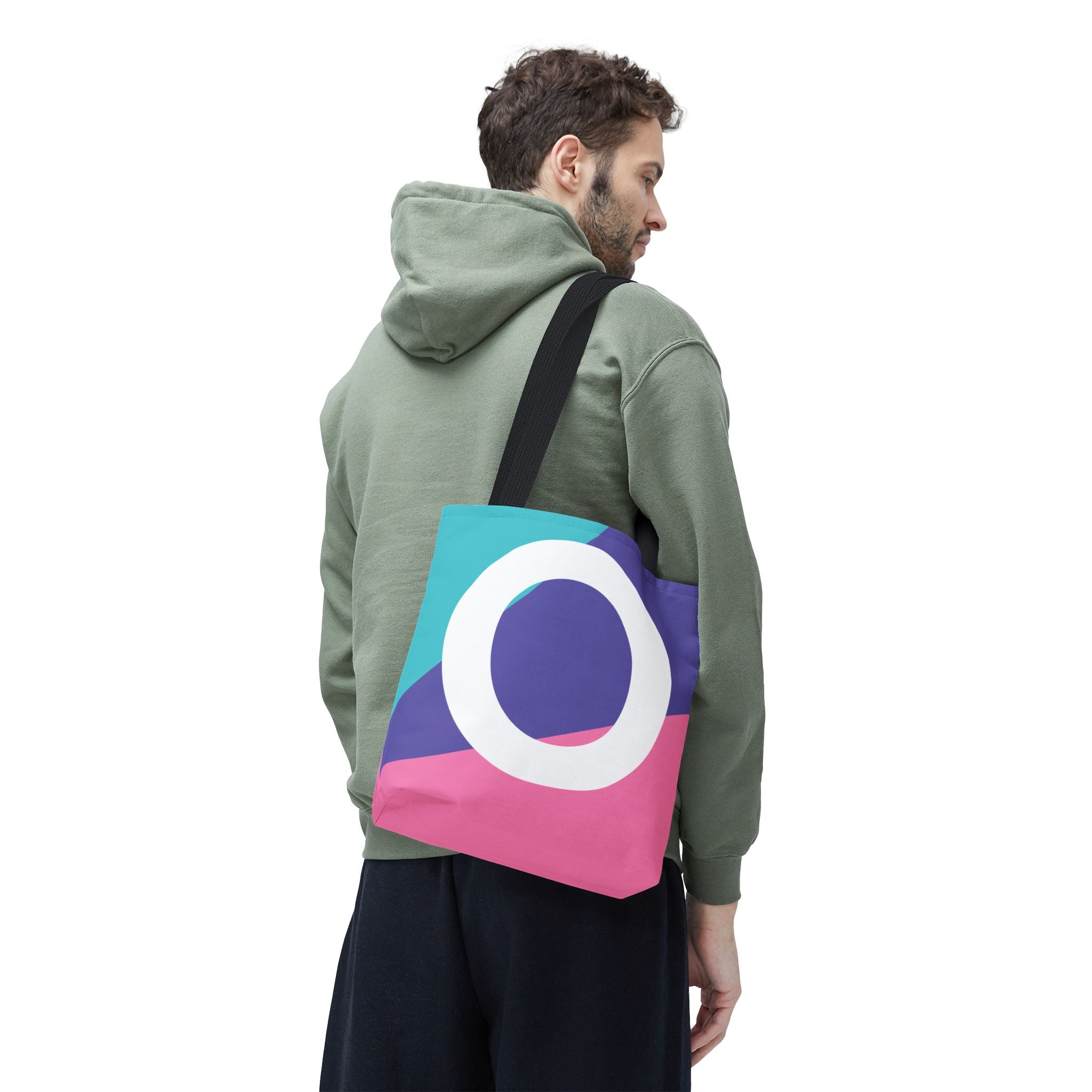 Monogram 'O' Colorblock Tote Bag — Personalized Initial O Shoulder Tote