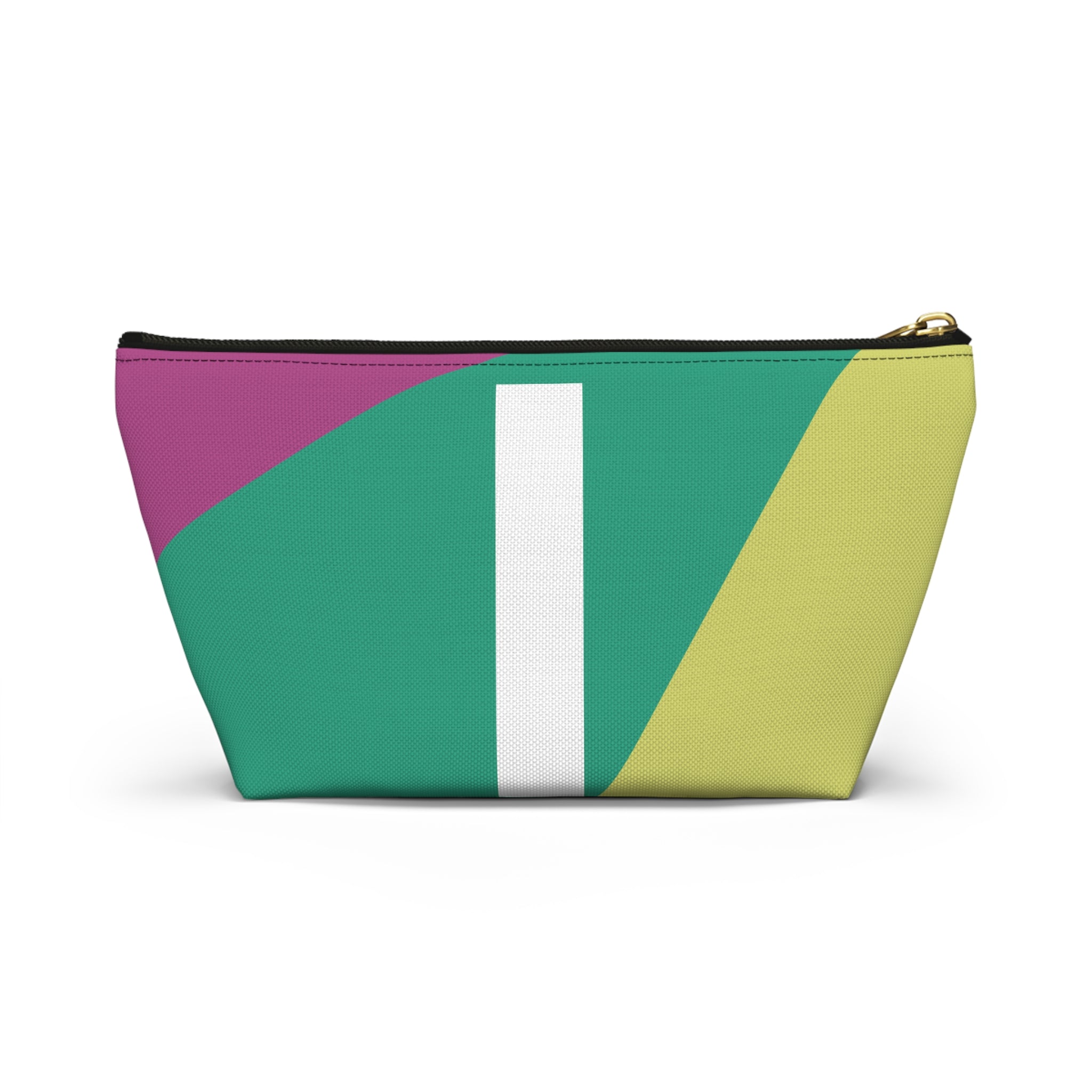 Initials Colorblock Accessory Pouch — Monogram I T-Bottom Cosmetic Bag