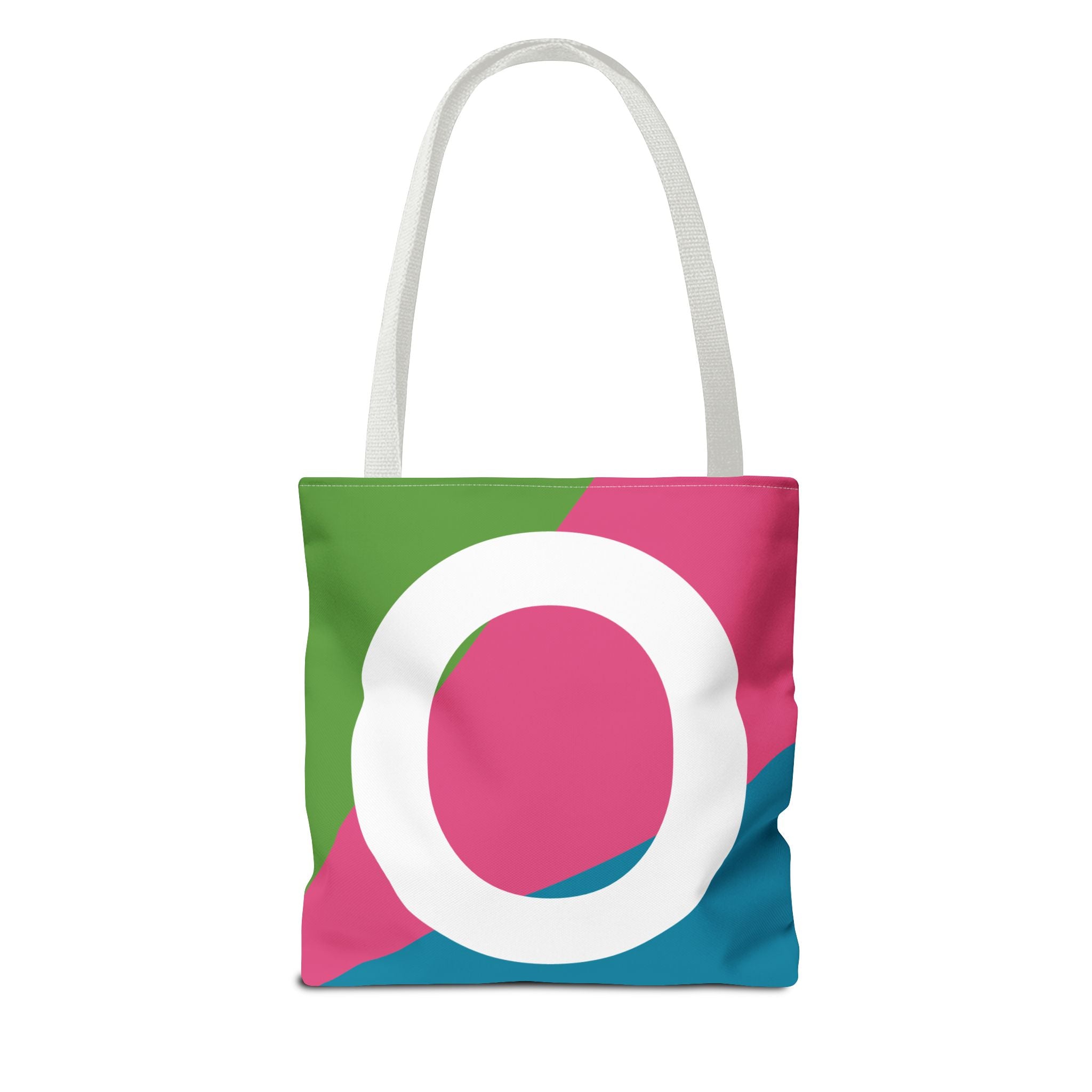 Monogram 'O' Colorblock Tote Bag — Personalized Initial O Shoulder Tote