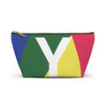 Colorblock Accessory Pouch — Monogram Y T-Bottom Cosmetic Bag