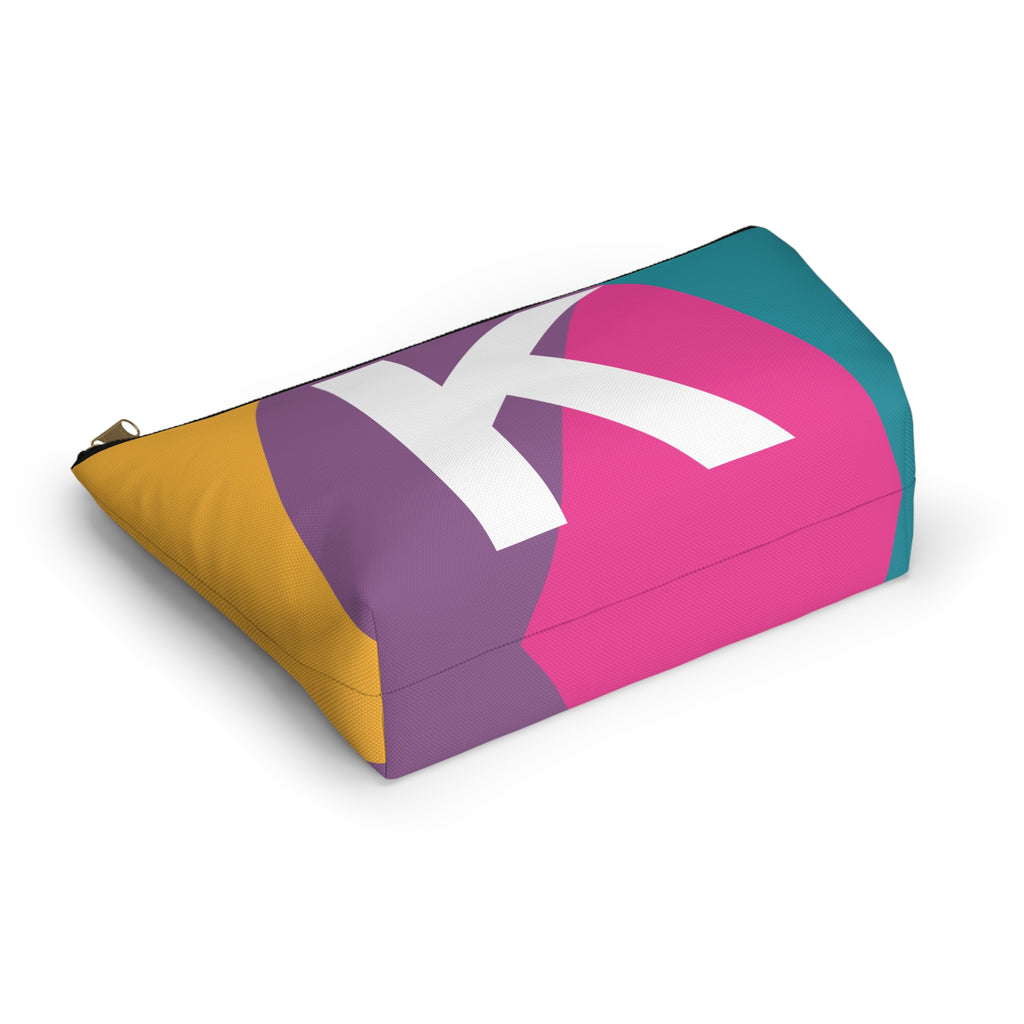 Colorblock Accessory Pouch — Monogram K T-Bottom Cosmetic Bag