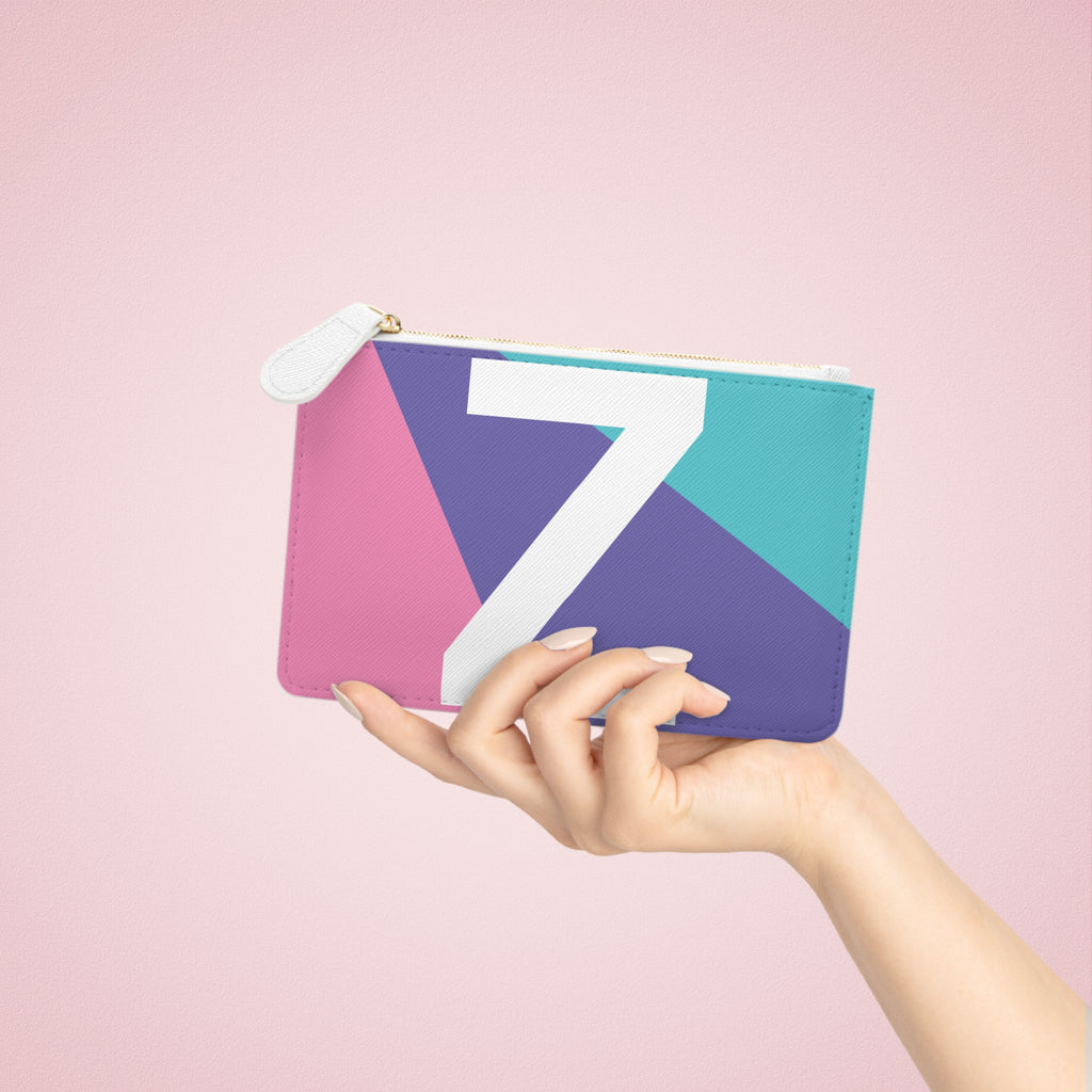 Initial Z Mini Clutch — Colorblock Monogram Wristlet Wallet