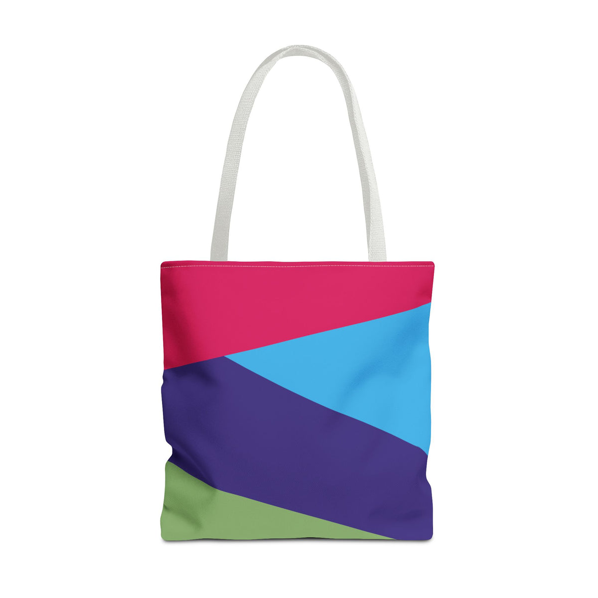 Retro 80s & 90s Inspired Color Block Tote Bag | Stylish Everyday Canvas Shoulder Bag