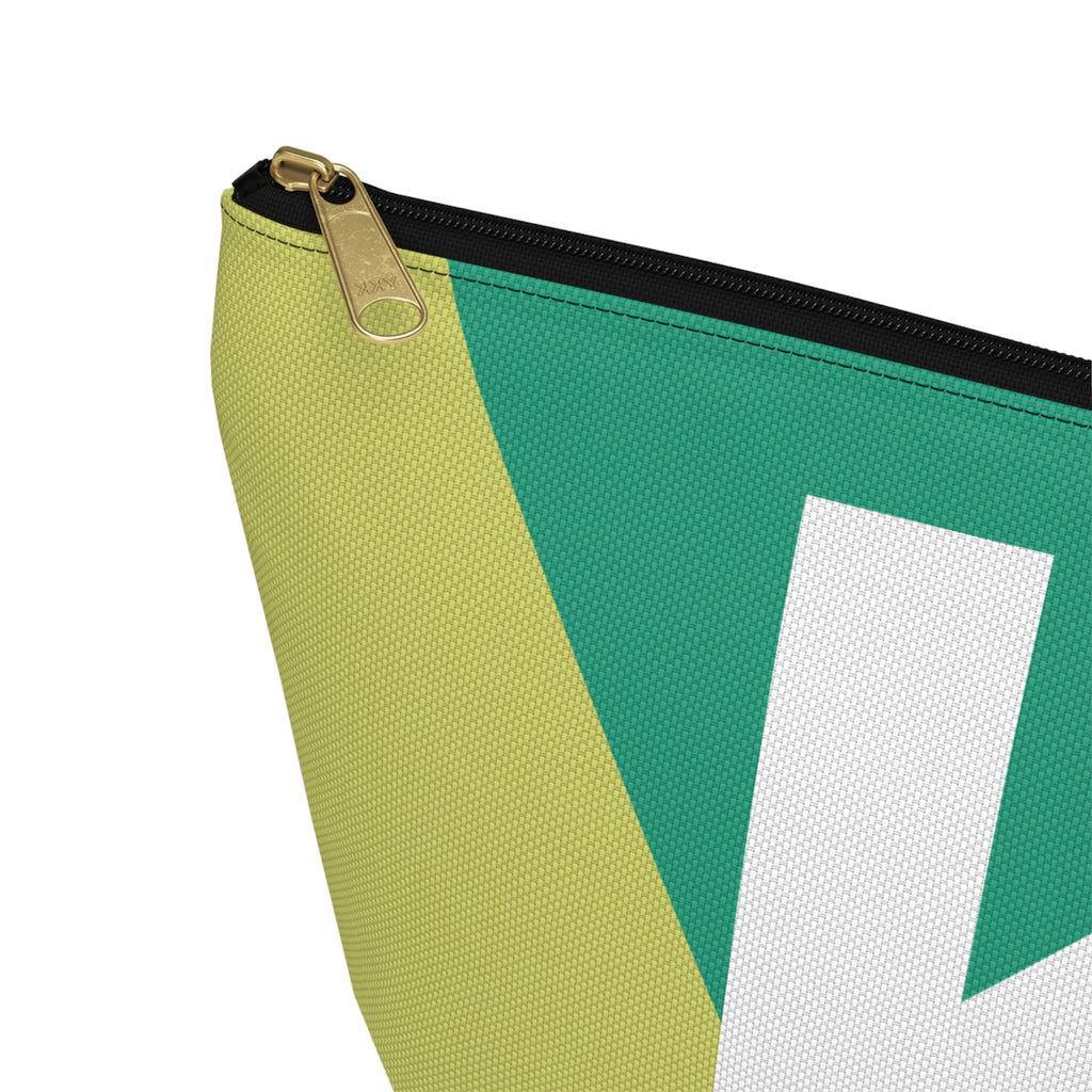 Initials Colorblock Accessory Pouch — Monogram K T-Bottom Cosmetic Bag